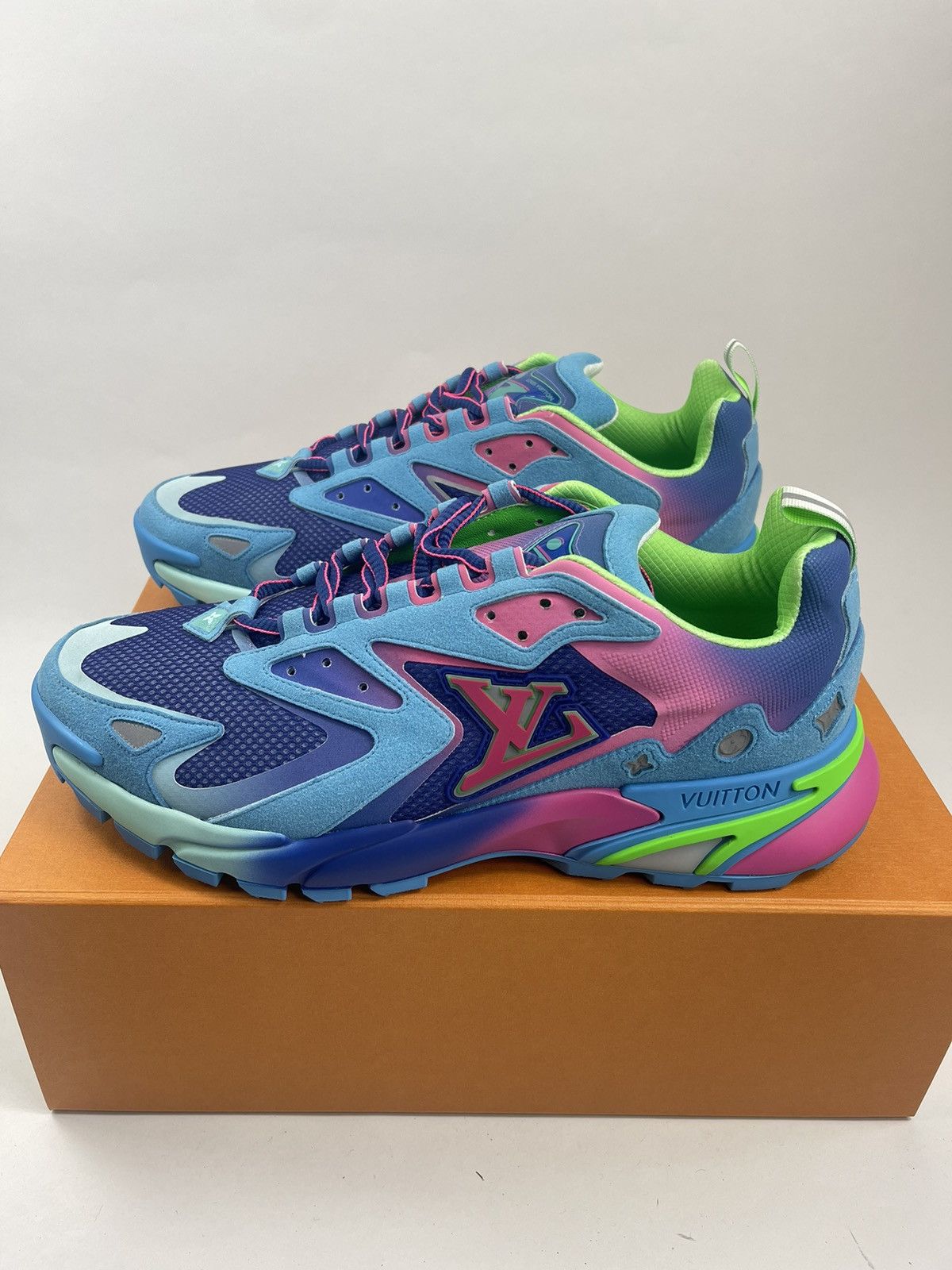 Louis Vuitton RUNNERS TATIC BLUE SNEAKERS Size US 10 / EU 43 - 3 Thumbnail