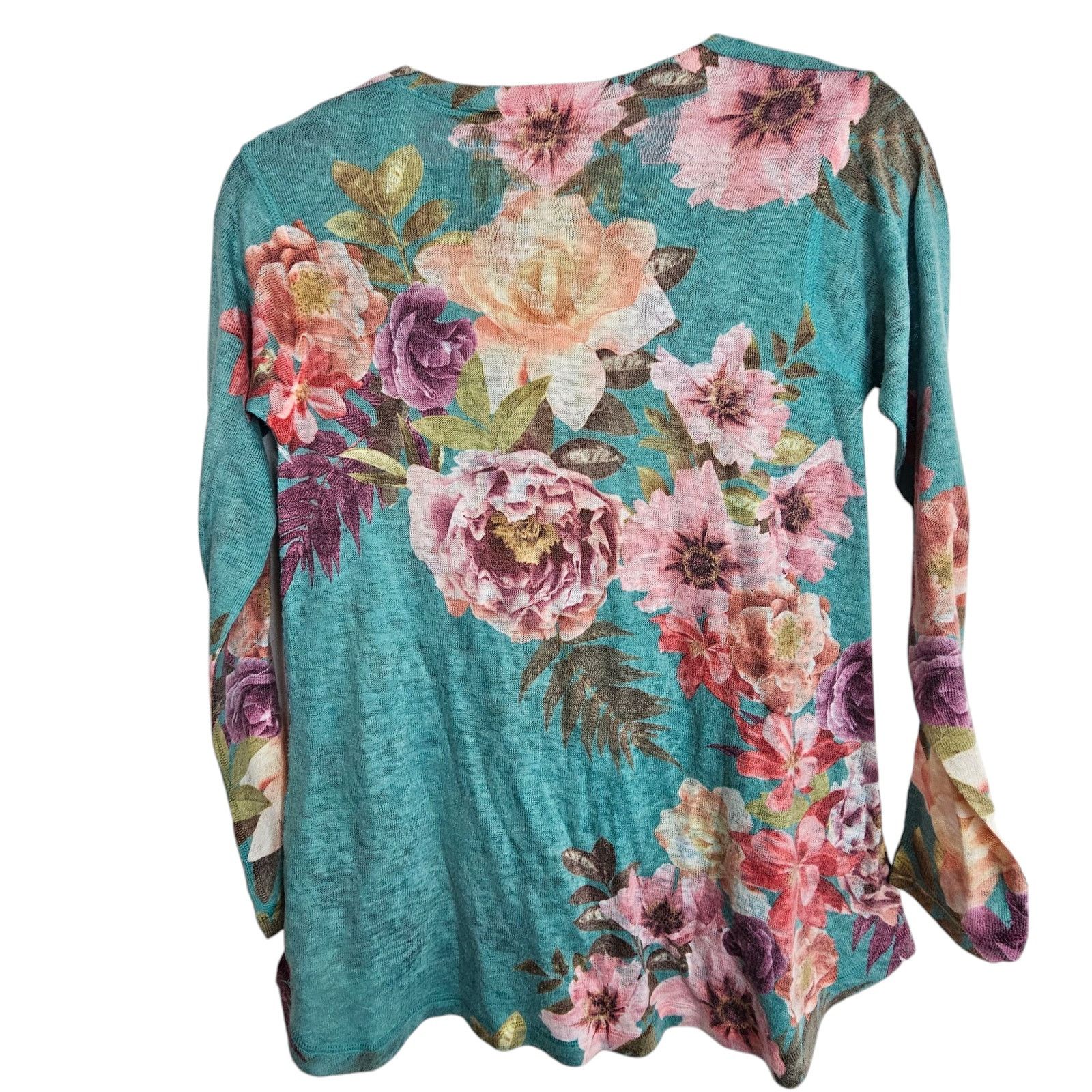 Soft Surroundings Soft Surroundings Womens Floral Sweater PXS Coastal Grandma Size XS / US 0-2 / IT 36-38 - 8 Thumbnail