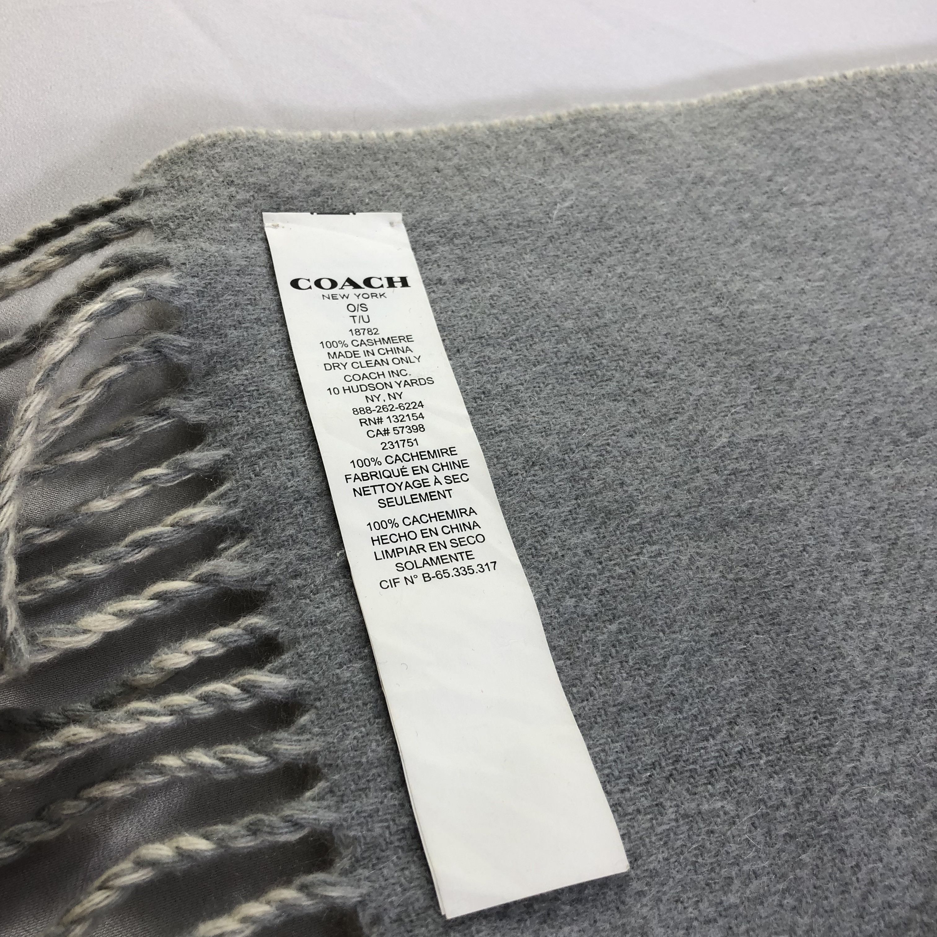 Coach Coach Big Logo Cashmere Scarf Muffler V1392 Size ONE SIZE - 4 Thumbnail