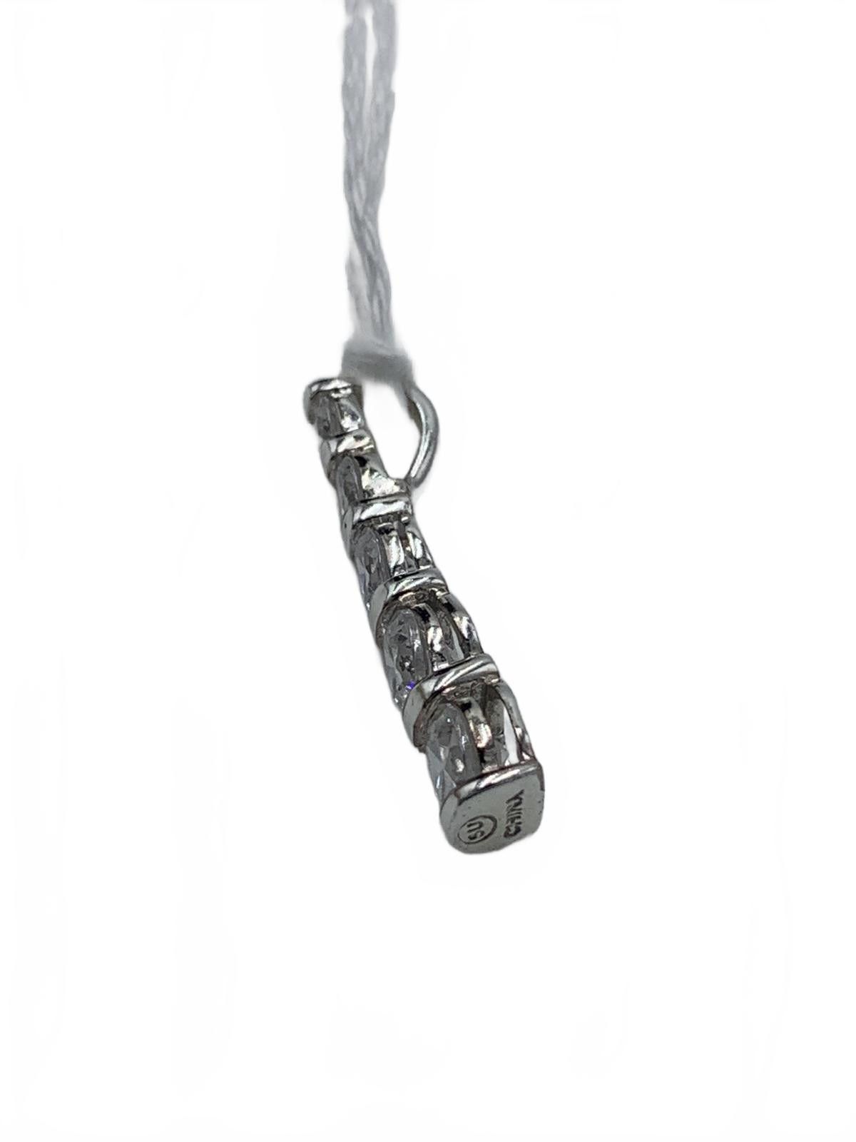 Other 925 CZ SU Sterling Silver 1.6g Cz Drop 1 Fine Pendant (only) Size ONE SIZE - 3 Thumbnail