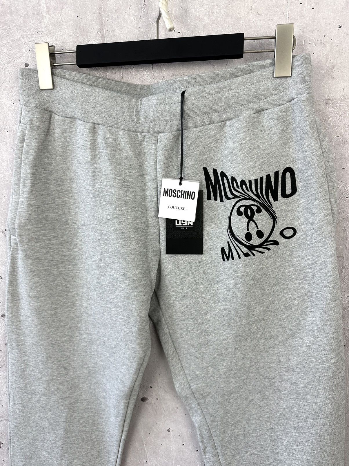 Moschino NEW Moschino Couture Milano Grey Cotton Women’s Trousers Size 36" / US 14 / IT 50 - 2 Thumbnail