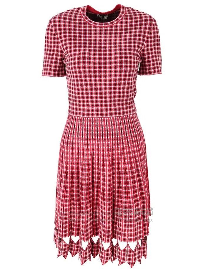 Fendi Fendi Plaid Cutout Dress Size XS / US 0-2 / IT 36-38 - 1 Thumbnail