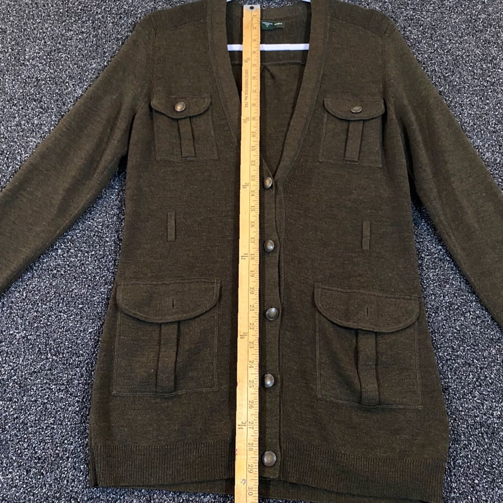 Eddie Bauer Eddie Bauer Sweater Womens Medium Brown Wool Blend Button Cardigan Knit Size M / US 6-8 / IT 42-44 - 6 Thumbnail