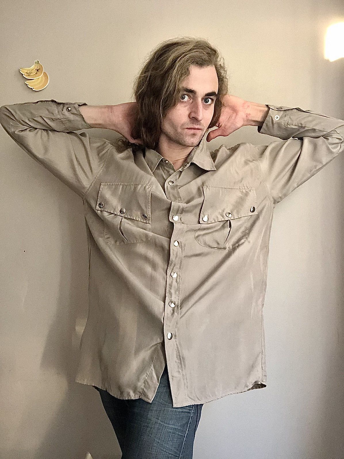 Faith Connexion Faith Connexion Silk Military Snap Button Shirt Size US S / EU 44-46 / 1 - 13 Thumbnail