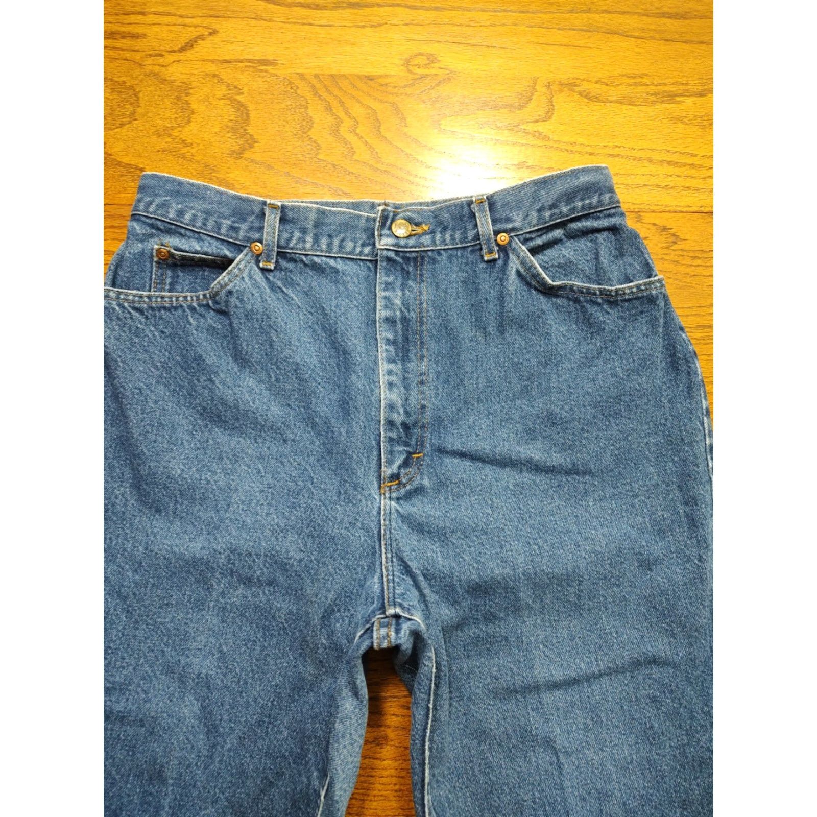 Lee VINTAGE Lee Jeans High Rise Mom Denim 31x28 Blue Cotton 5-Pocket USA Womens Size 24" / US 00 / IT 34 - 4 Thumbnail