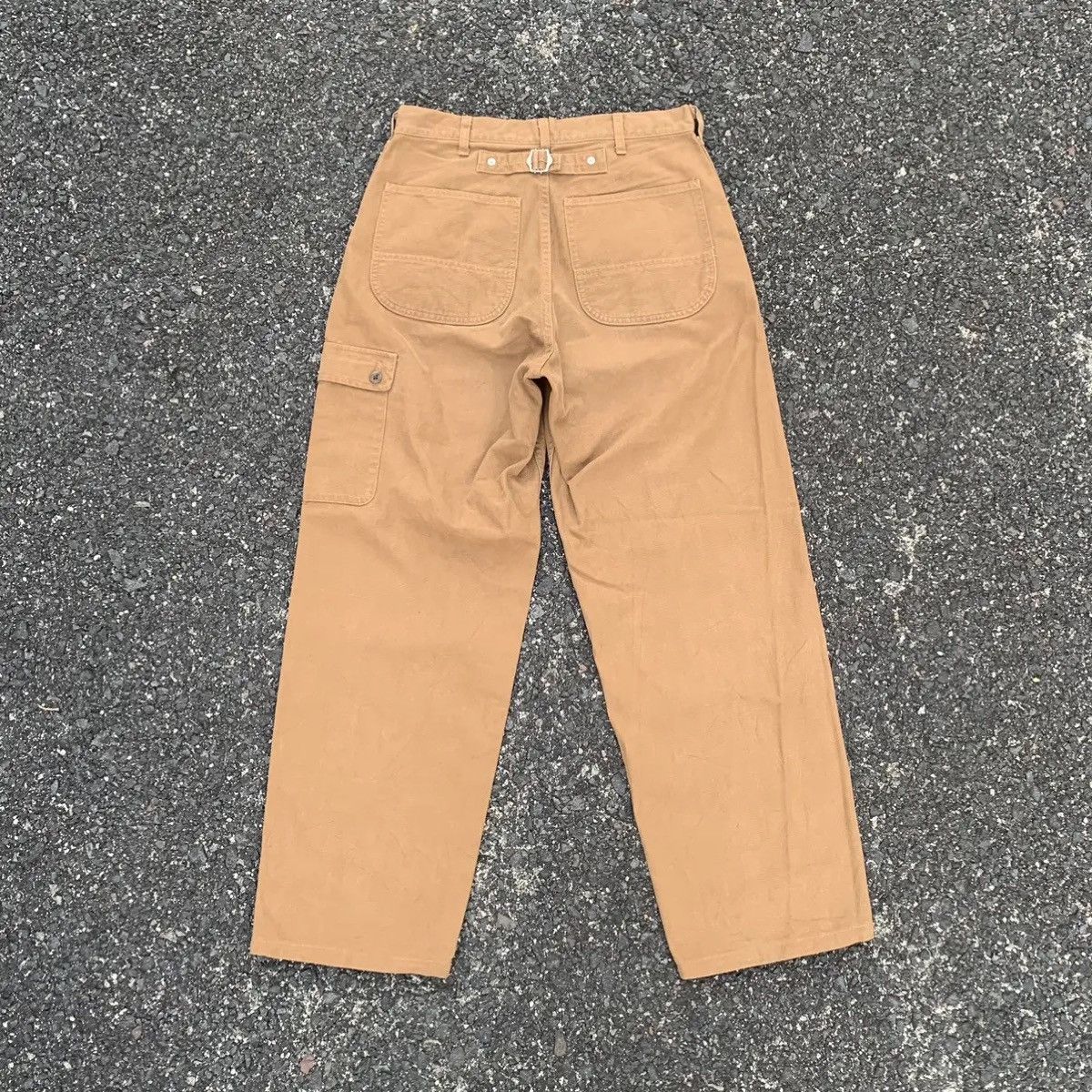 Japanese Brand × Karl Helmut Vintage KarlHelmut Duck Canvas Cinch Back Heavy Cotton Pants Size US 28 / EU 44 - 8 Thumbnail