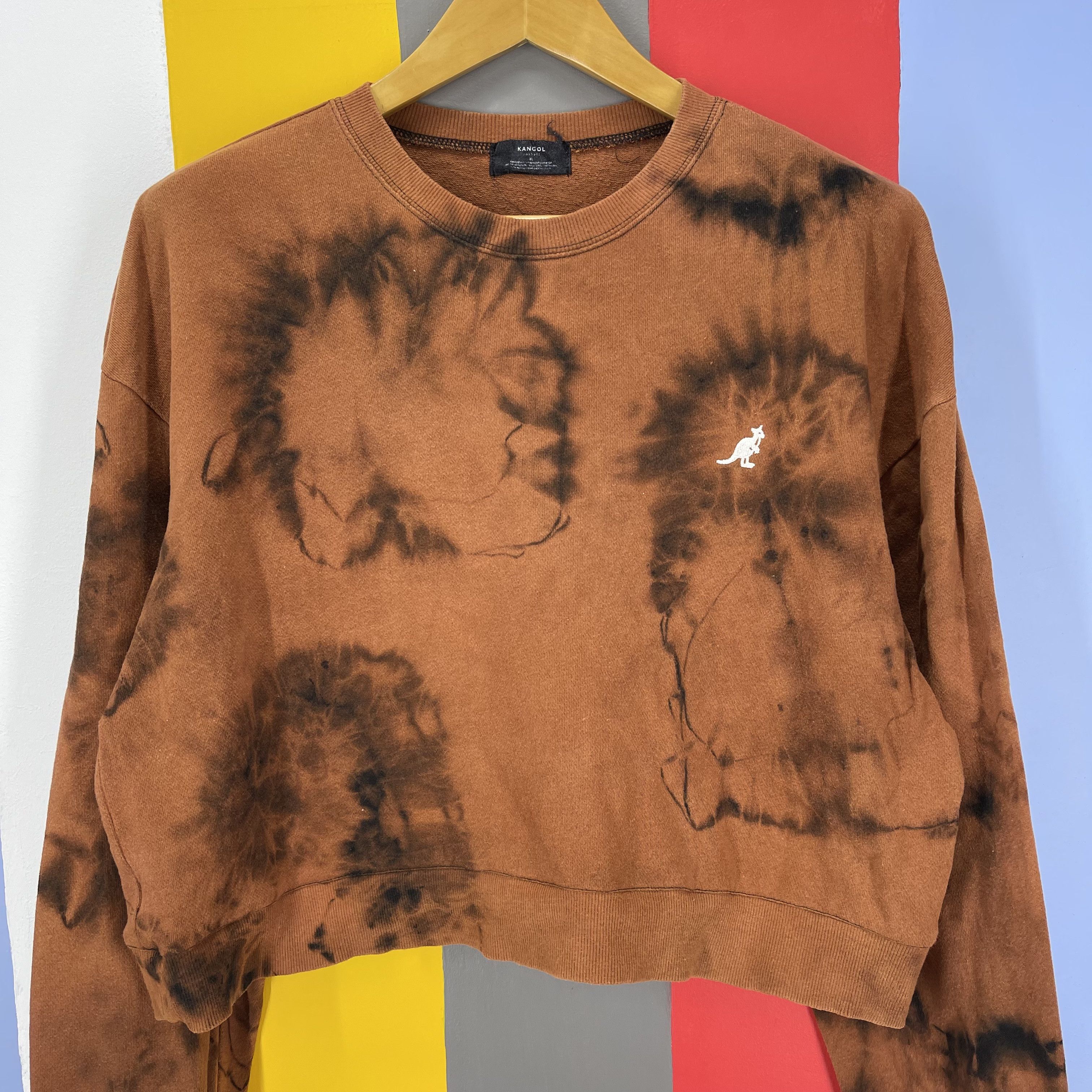 Kangol KANGOL Custom Crop Sweatshirt Acid Wash #1272/AR Size L / US 10 / IT 46 - 2 Thumbnail