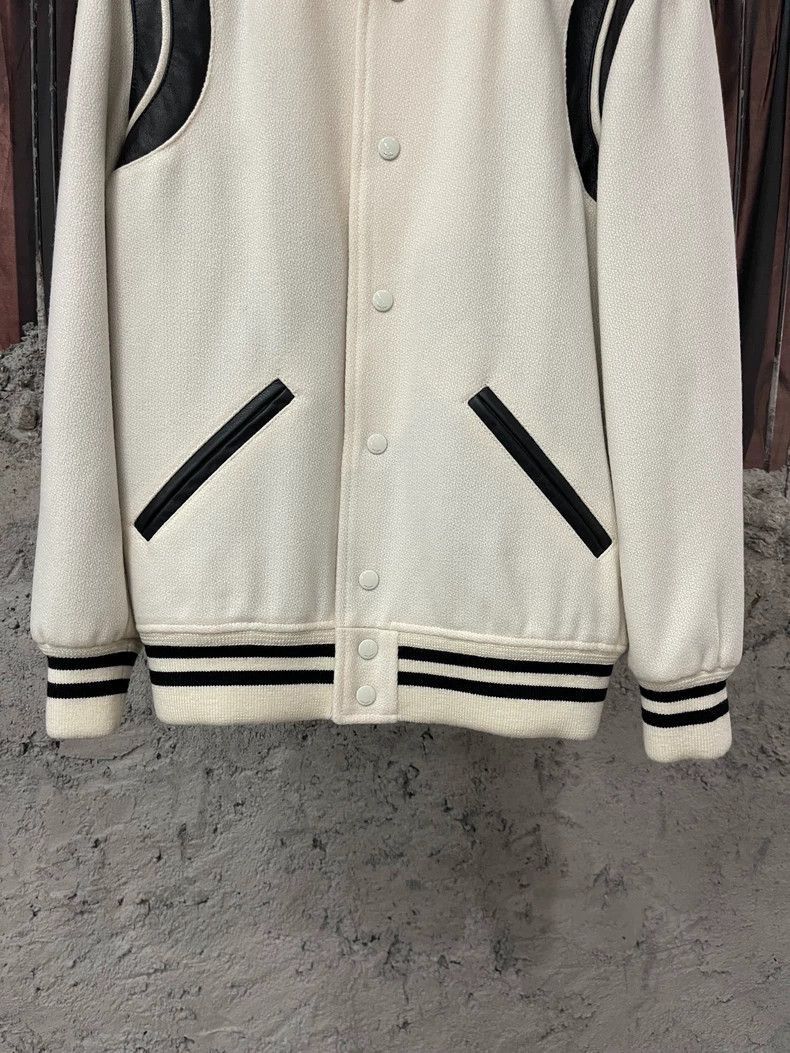 Saint Laurent Paris Saint Laurent Paris Saint Laurent White Baseball Jacket-25 Size US M / EU 48-50 / 2 - 4 Thumbnail