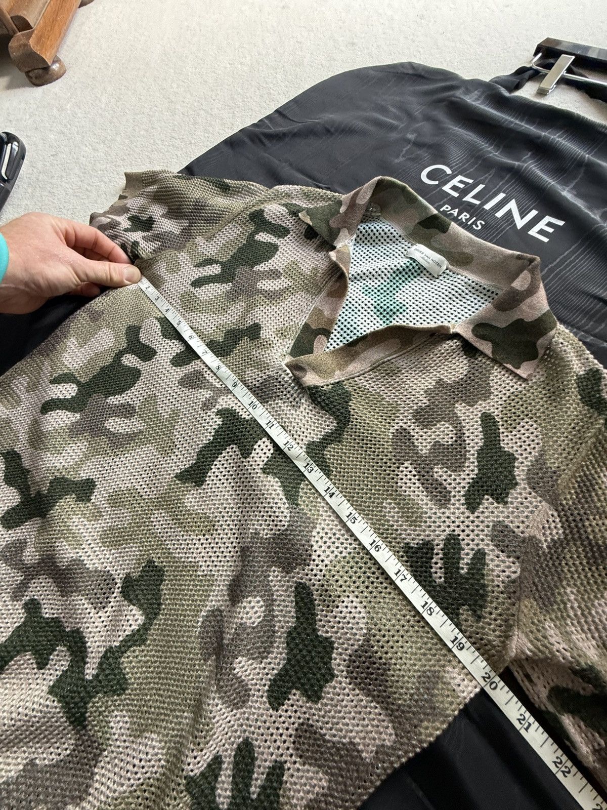 Dries Van Noten Dries Van Noten mesh camo camouflage polo shirt grail Size US M / EU 48-50 / 2 - 3 Thumbnail