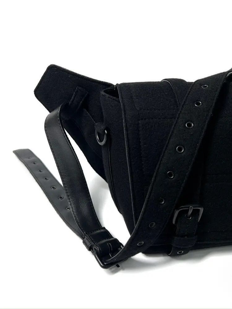 Dries Van Noten Dries Van Noten 19AW Runway Wool & Leather Joint Utility Ba Size ONE SIZE - 9 Thumbnail