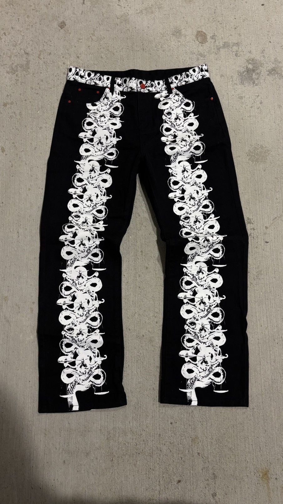 Designer Never Ending World Wide Snake Denim Size US 34 / EU 50 - 1 Thumbnail
