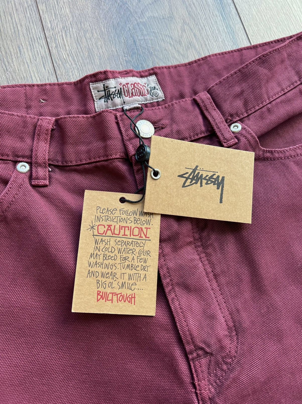 Stussy Stussy Classic Jeans Washed Canvas “Wine” 34 Size US 34 / EU 50 - 5 Thumbnail