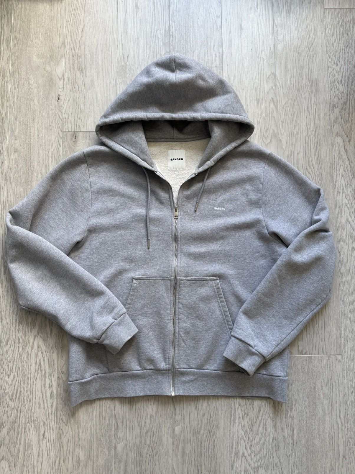 Sandro Sandro Grey Zip Hoodie Size US XL / EU 56 / 4 - 1 Thumbnail