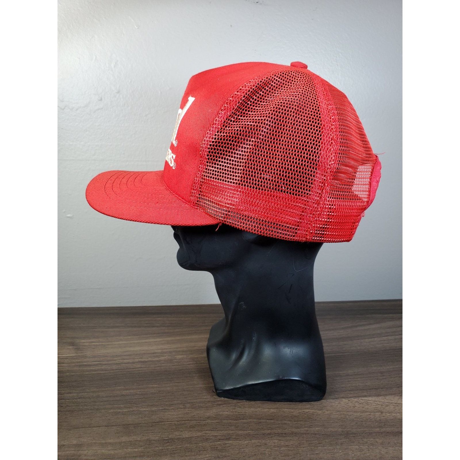 Swingster × Vintage Bud King of Beers Snapback Cap Trucker Hat Red Budweiser USA Size ONE SIZE - 4 Thumbnail