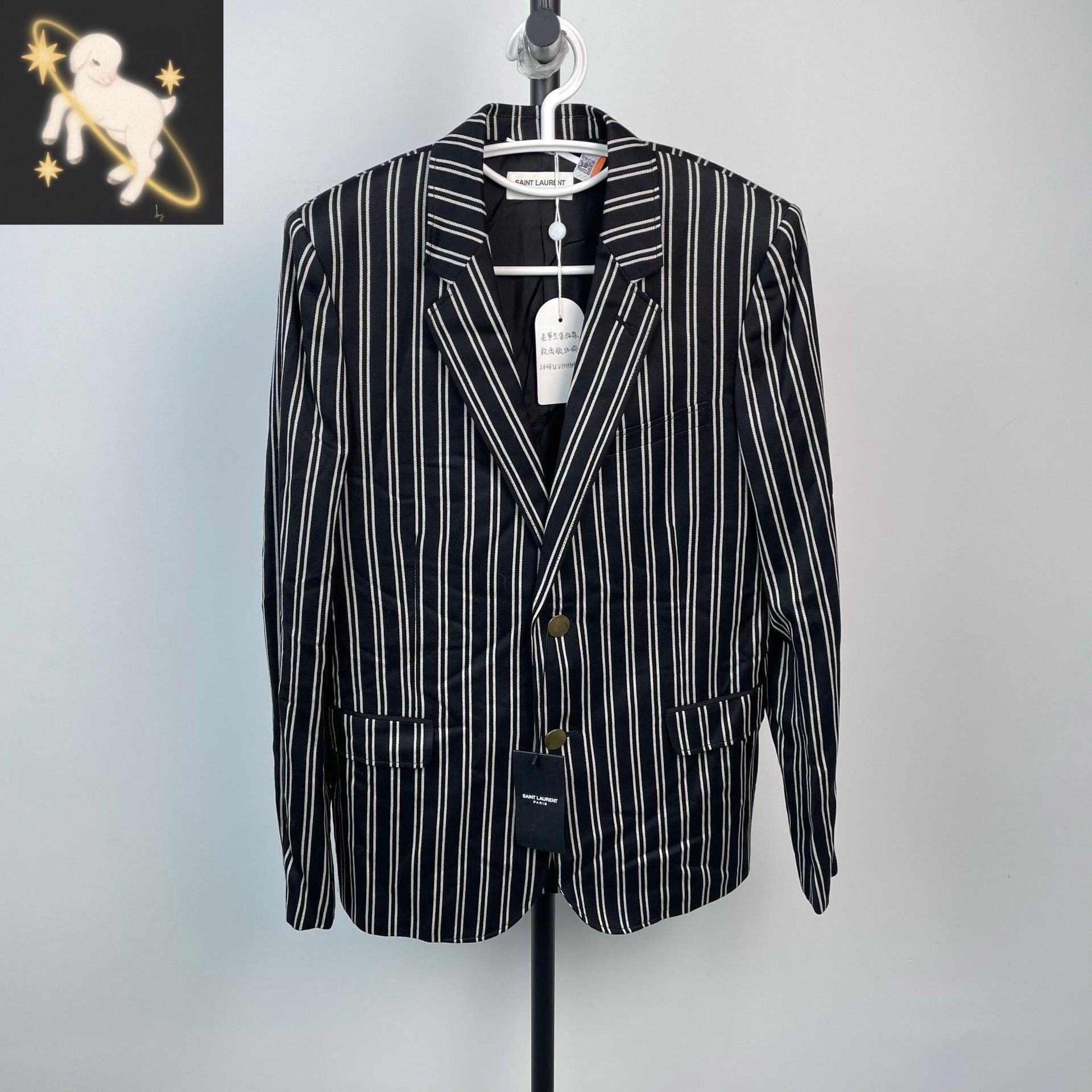 Saint Laurent Paris Saint Laurent 14FW Hedi Gold Button Blazer Size US M / EU 48-50 / 2 - 1 Thumbnail