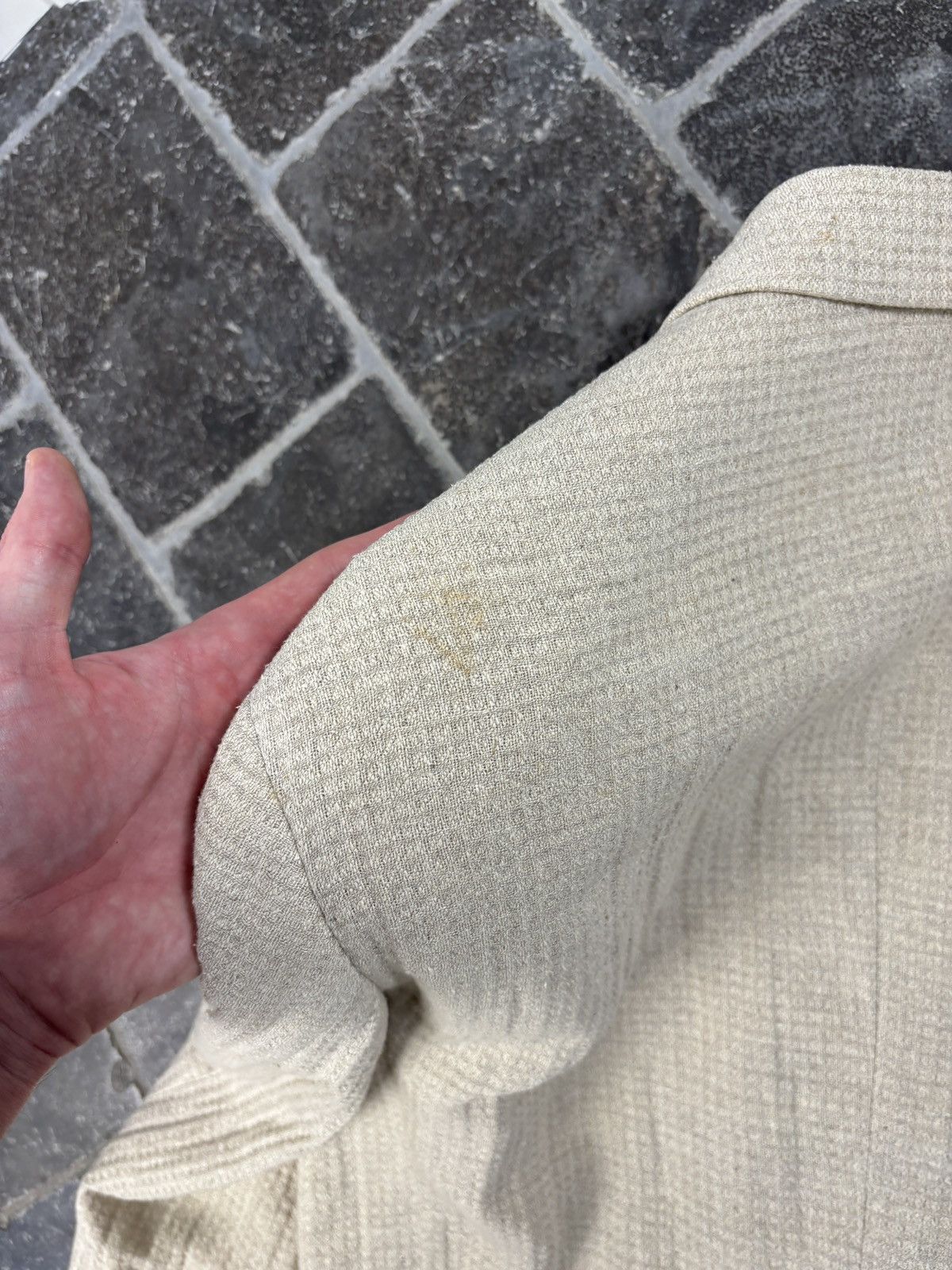 Emporio Armani S/S 1994 Emporio Armani Jacket 90s Vintage Linen Blazer Puck Size 48R - 14 Thumbnail