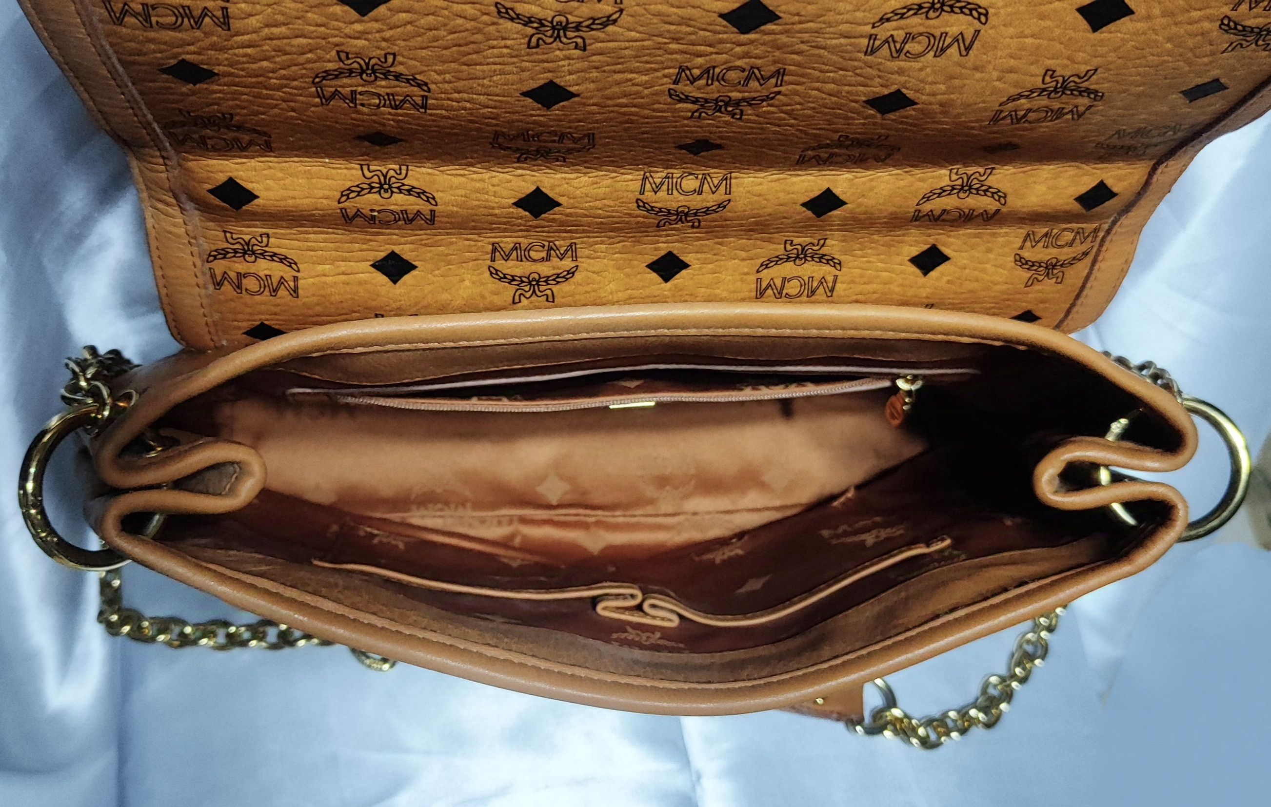 MCM MCM Gold Visetos Crossbody/Hand Leather Bag Size ONE SIZE - 2 Thumbnail