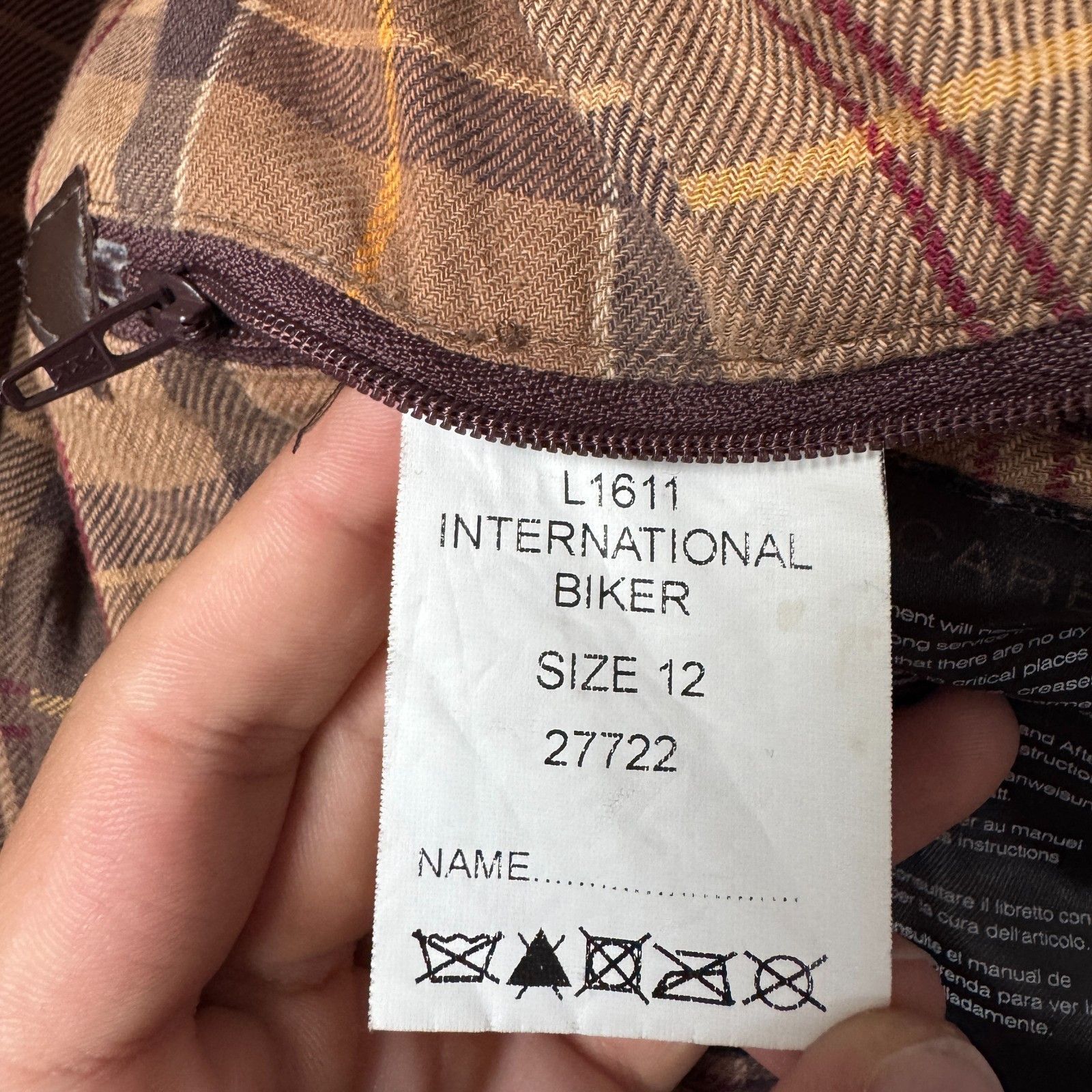Barbour Barbour International Tartan Wax Biker Jacket Vintage Size M / US 6-8 / IT 42-44 - 15 Thumbnail