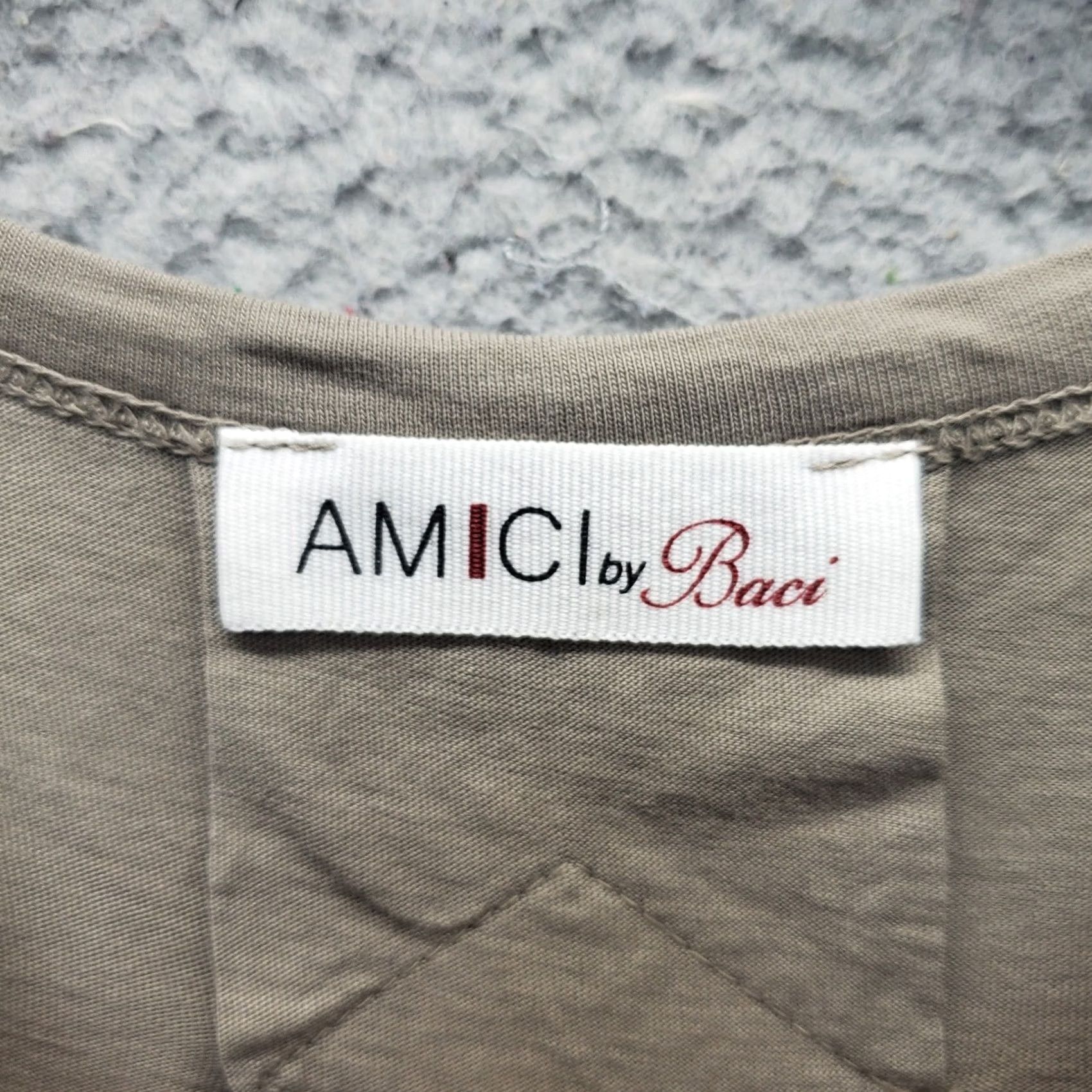 Vintage Baci Amici Tunic Top Womens Brown Cotton Relaxed Fit Pullover Crew Neck Casual Shirt Shirt Size L / US 10 / IT 46 - 5 Thumbnail