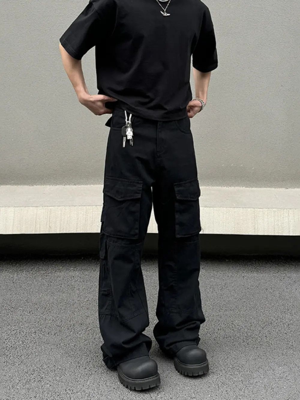 Japanese Brand × Jean Black Cargo Denim Jeans Size US 28 / EU 44 - 3 Thumbnail