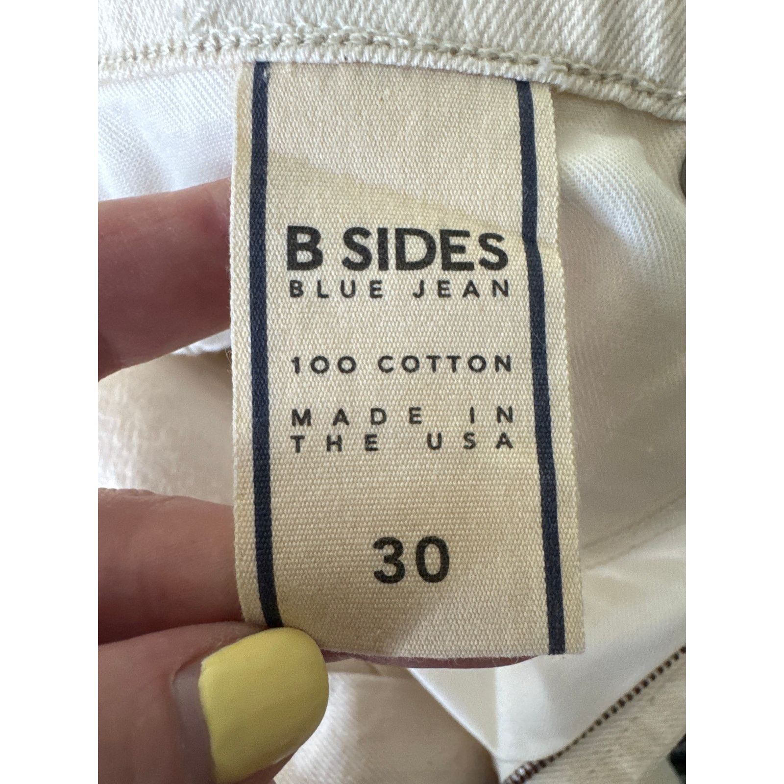 B Sides B. SIDES Plein Relaxed Straight Jean in Ecru Size 30 Size 30" / US 8 / IT 44 - 7 Thumbnail