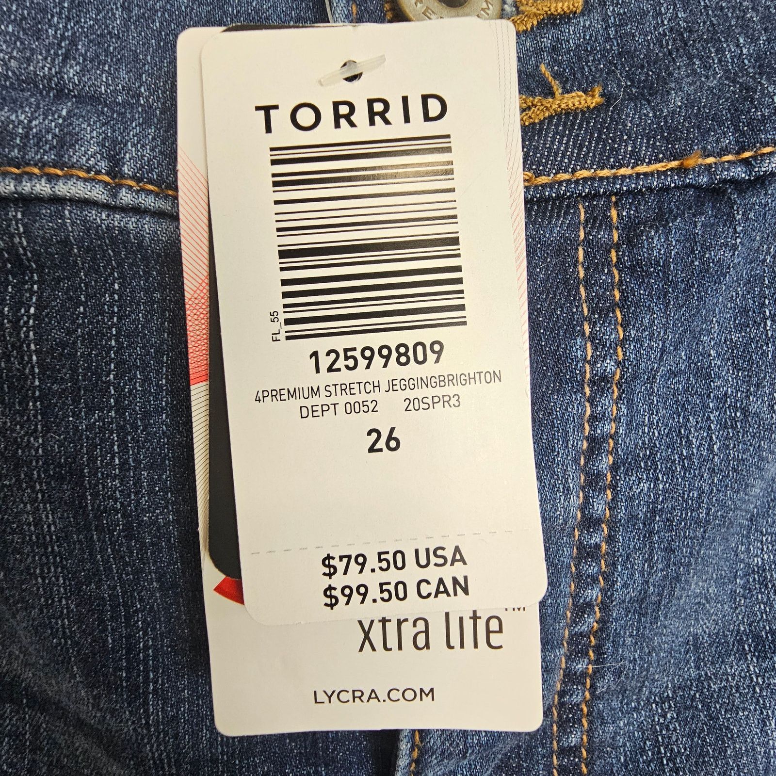 Torrid Torrid Womens Brighton Jeggings Distressed Jeans 26 Cropped Size 42" / US 20 - 5 Thumbnail