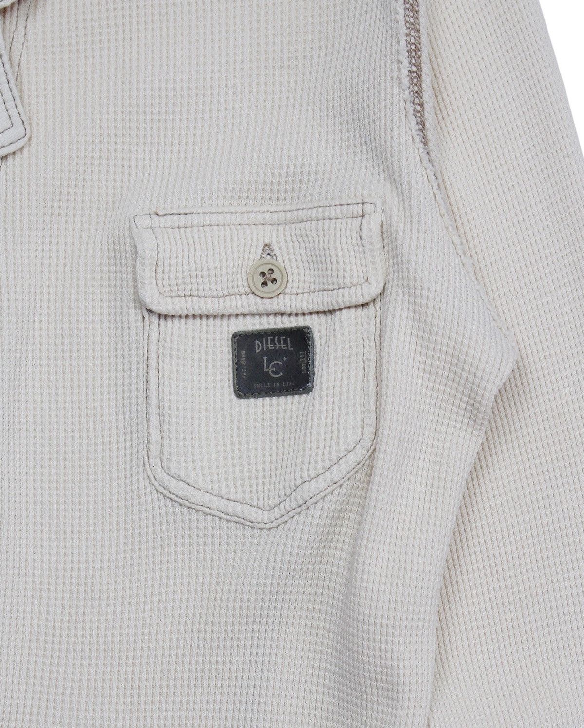 Diesel 2000S DIESEL DOUBLE-BREASTED WAFFLE KNIT COTTON JACKET Size US S / EU 44-46 / 1 - 3 Thumbnail