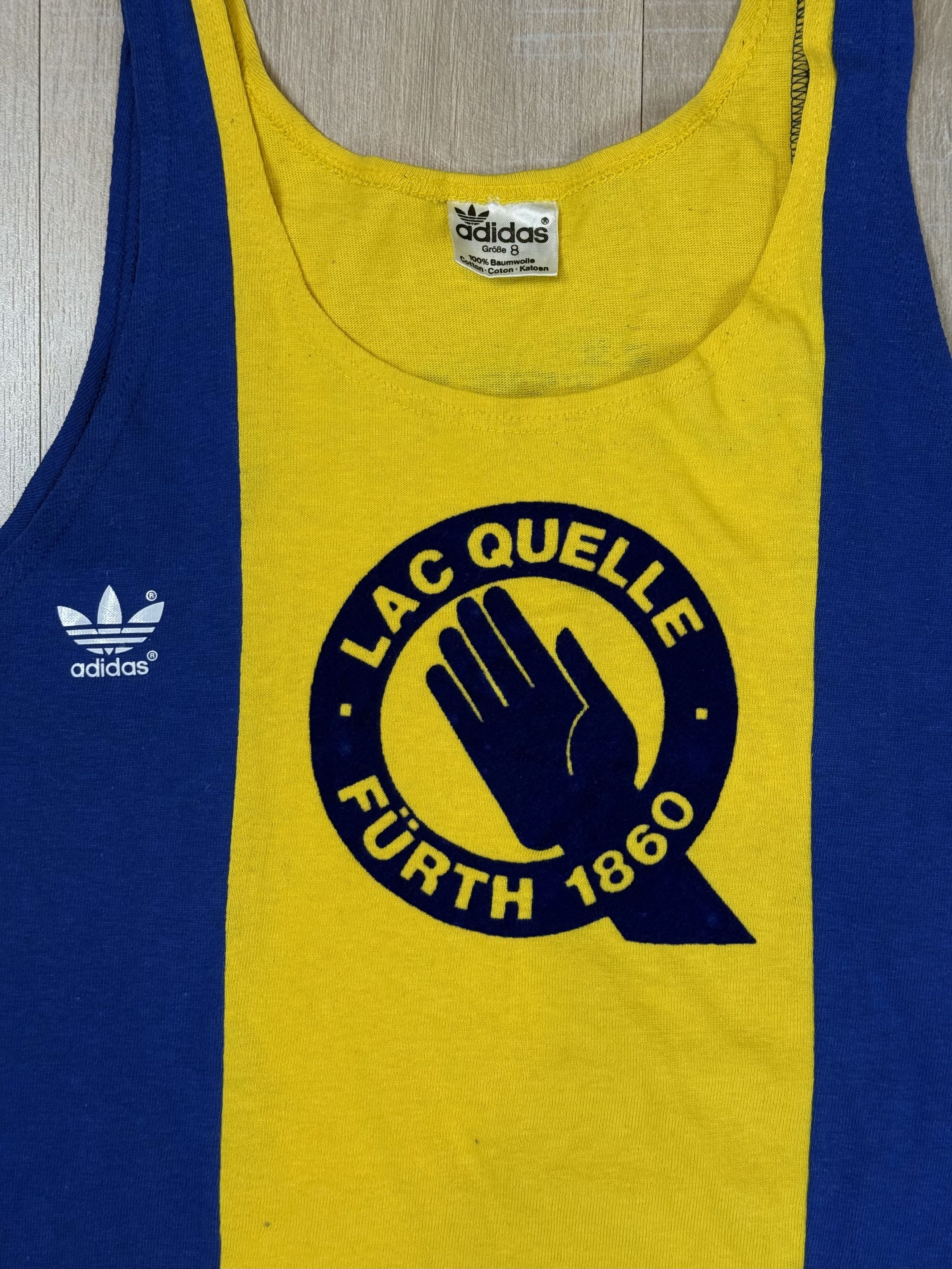 Adidas Vintage 80s Adidas Running Jersey Lac Quelle Furth Shirt Size US L / EU 52-54 / 3 - 4 Thumbnail