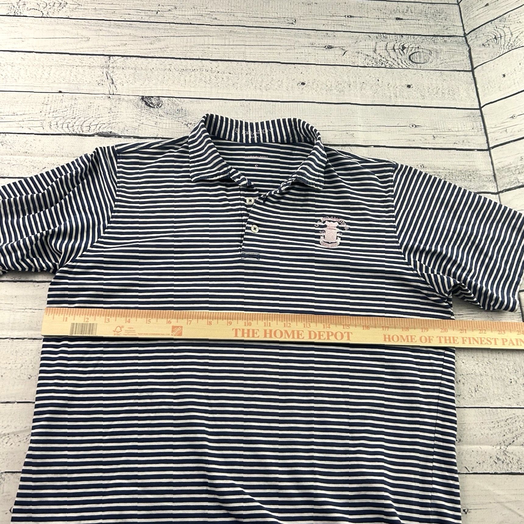 Vintage B. Draddy Shirt Short Sleeve Golf Polo Striped U.S. Mid Amateur Men Small Blue Size US S / EU 44-46 / 1 - 5 Thumbnail