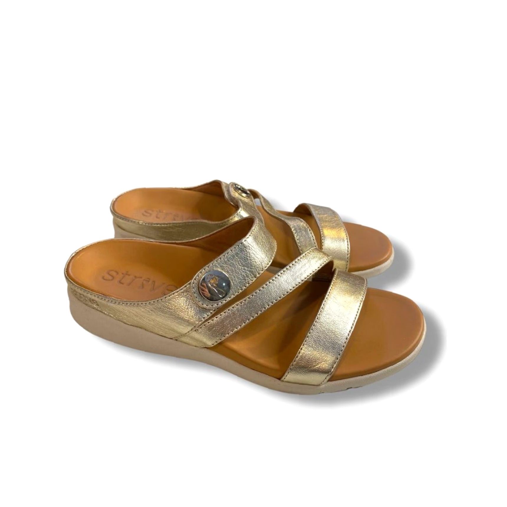 Vintage Strive Sandals Womens Gold Azore Comfort Walking Size 8.5 Size US 9 / IT 39 - 2 Thumbnail