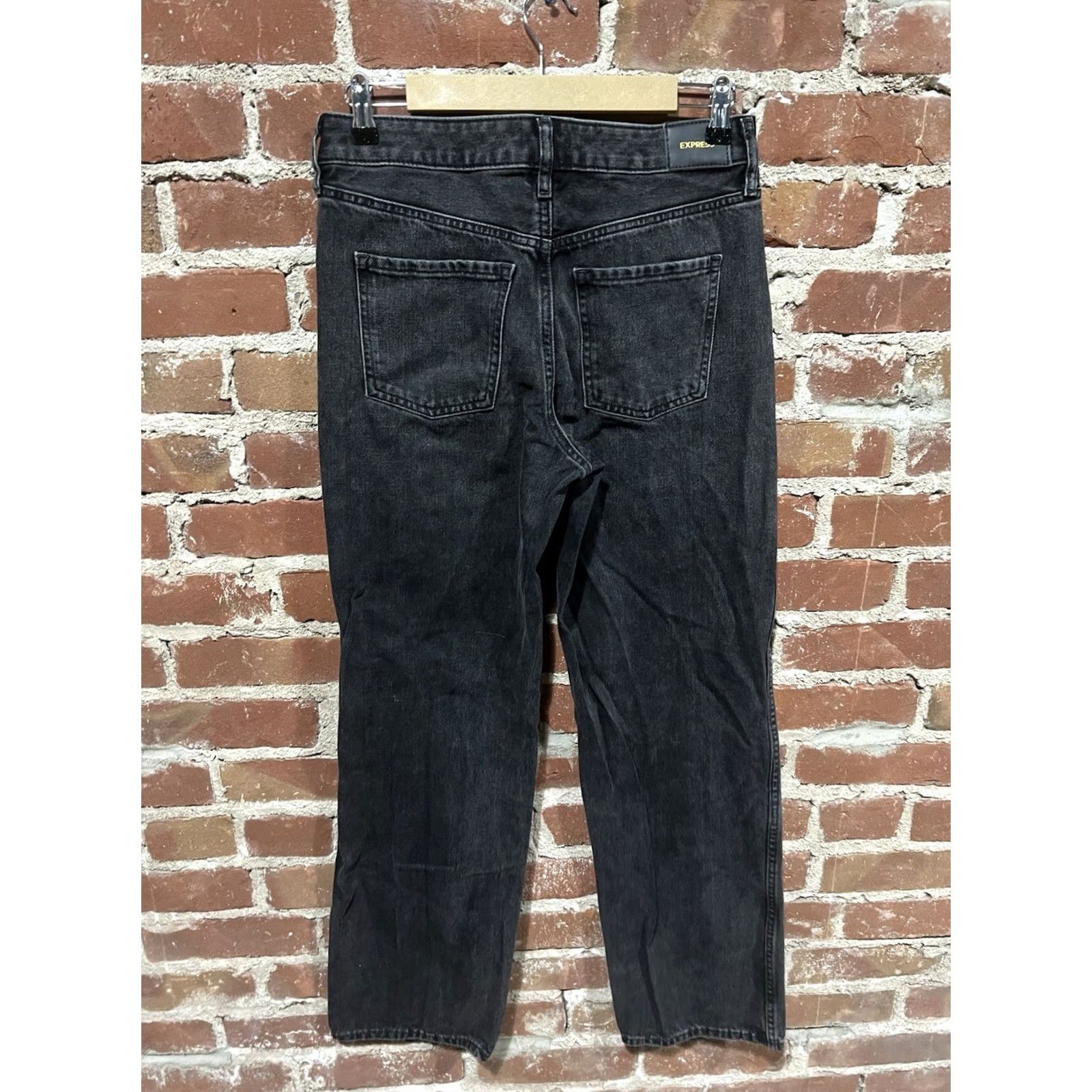 Express Express Jeans Women's 2R Black Relaxed Straight Low Rise Jeans Size 26" / US 2 / IT 38 - 3 Thumbnail