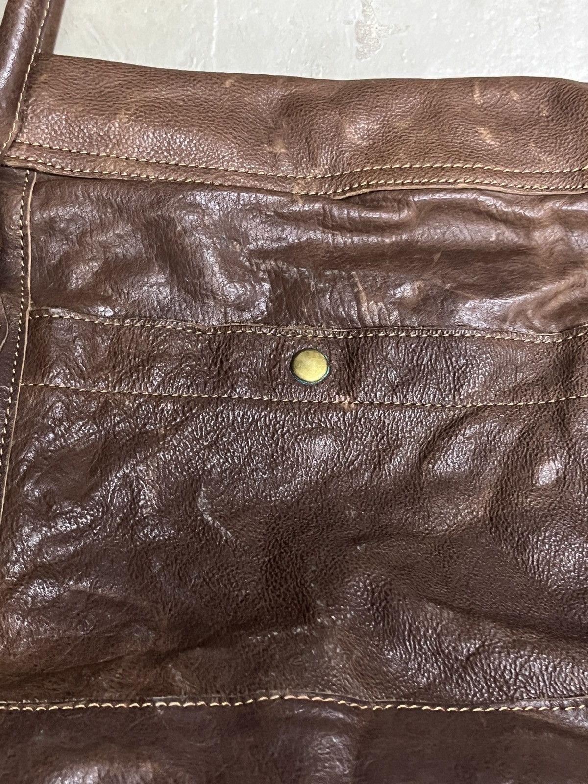 Leather Leather Birkin Japanese Brand 1 Metre Carre Cowhide Bag Size ONE SIZE - 14 Thumbnail