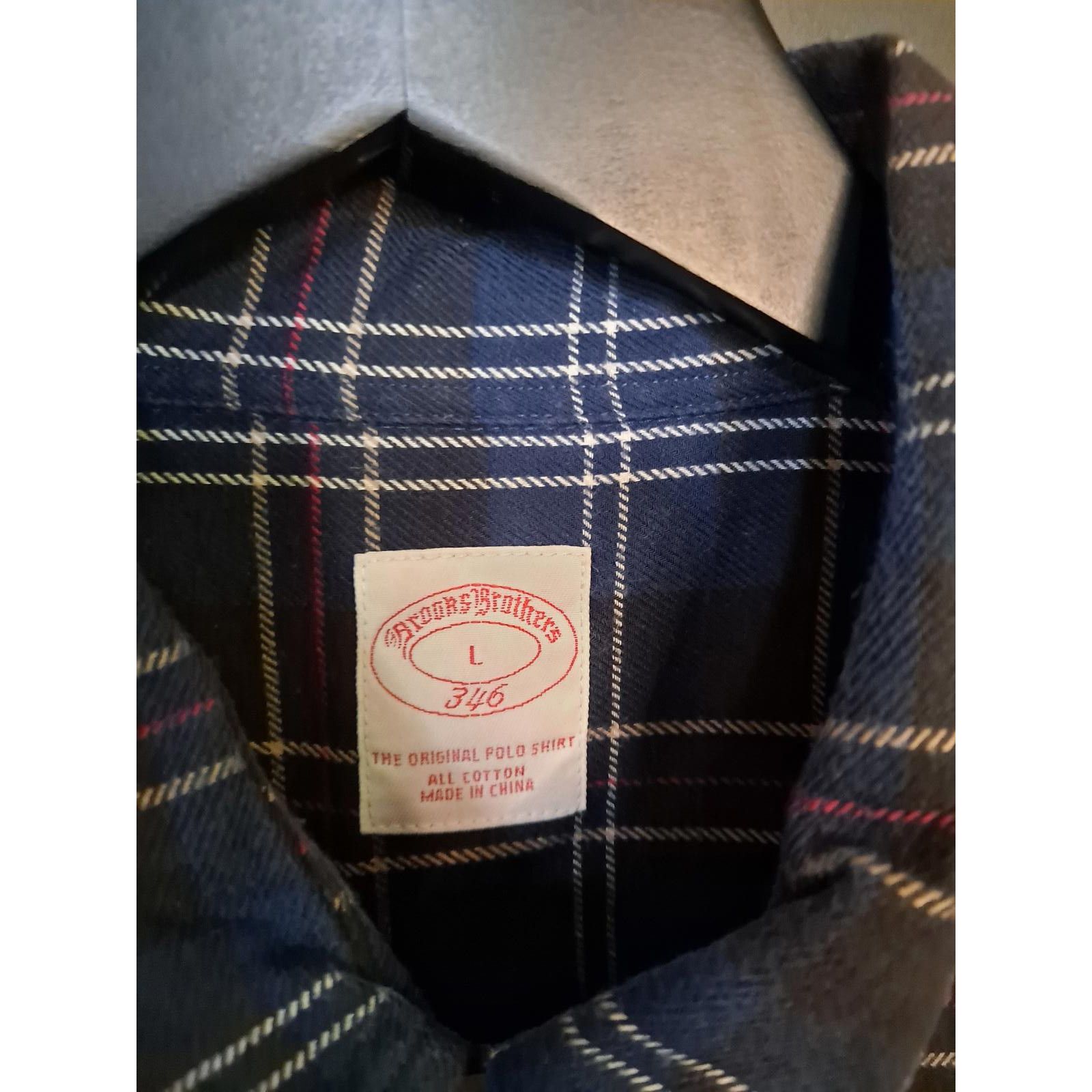 Brooks Brothers Brooks Brothers Original Polo Button Up Blue, Black, Red and Size US L / EU 52-54 / 3 - 3 Thumbnail