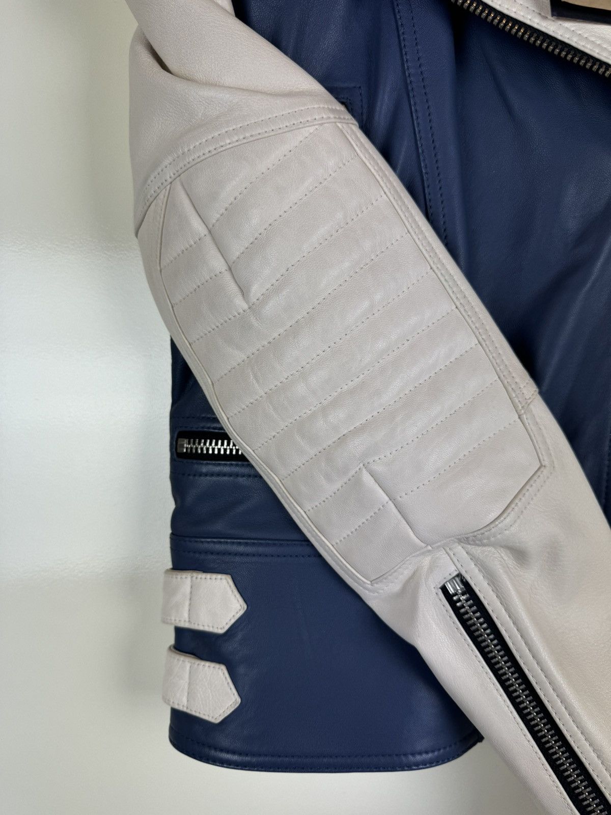 Belstaff Belstaff Devyn Bicolor blue white leather biker jacket RARE Size S / US 4 / IT 40 - 6 Thumbnail