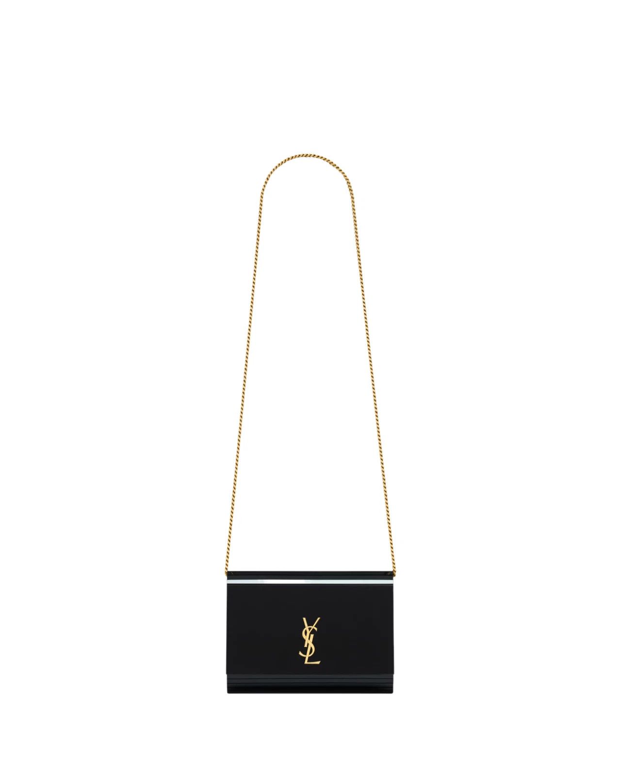 Saint Laurent Paris YSL Vicky Black Plexiglas Shoulder Bag New Size ONE SIZE - 1 Thumbnail