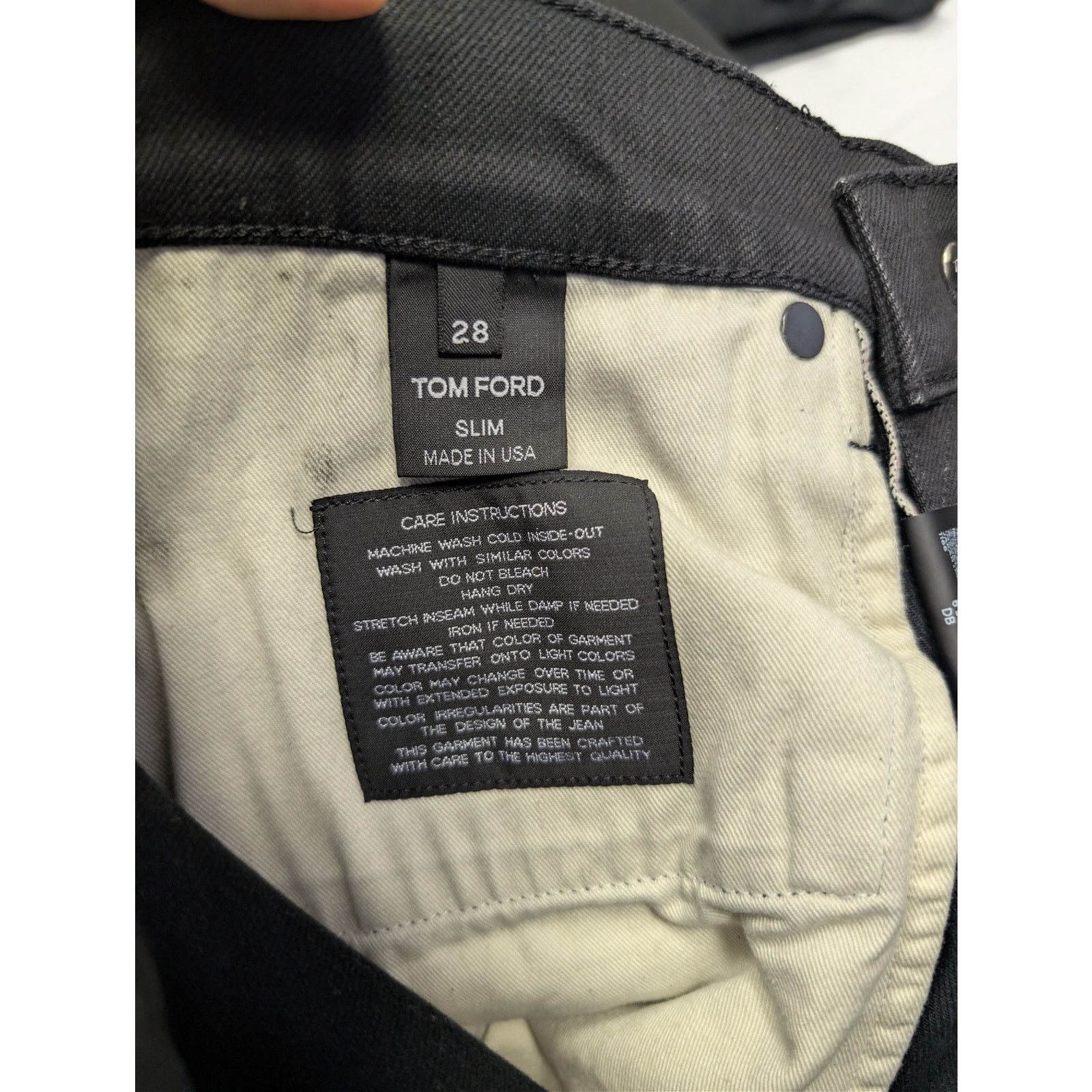 Tom Ford o1rshd1 Slim Denim Jeans in Black Size US 28 / EU 44 - 16 Thumbnail