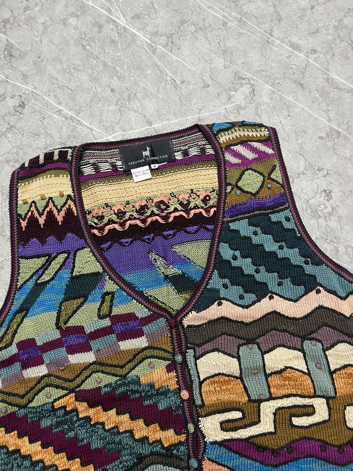 Designer × Vintage !need gone! Peruvian Connection Knit Vest Size M / US 6-8 / IT 42-44 - 2 Thumbnail