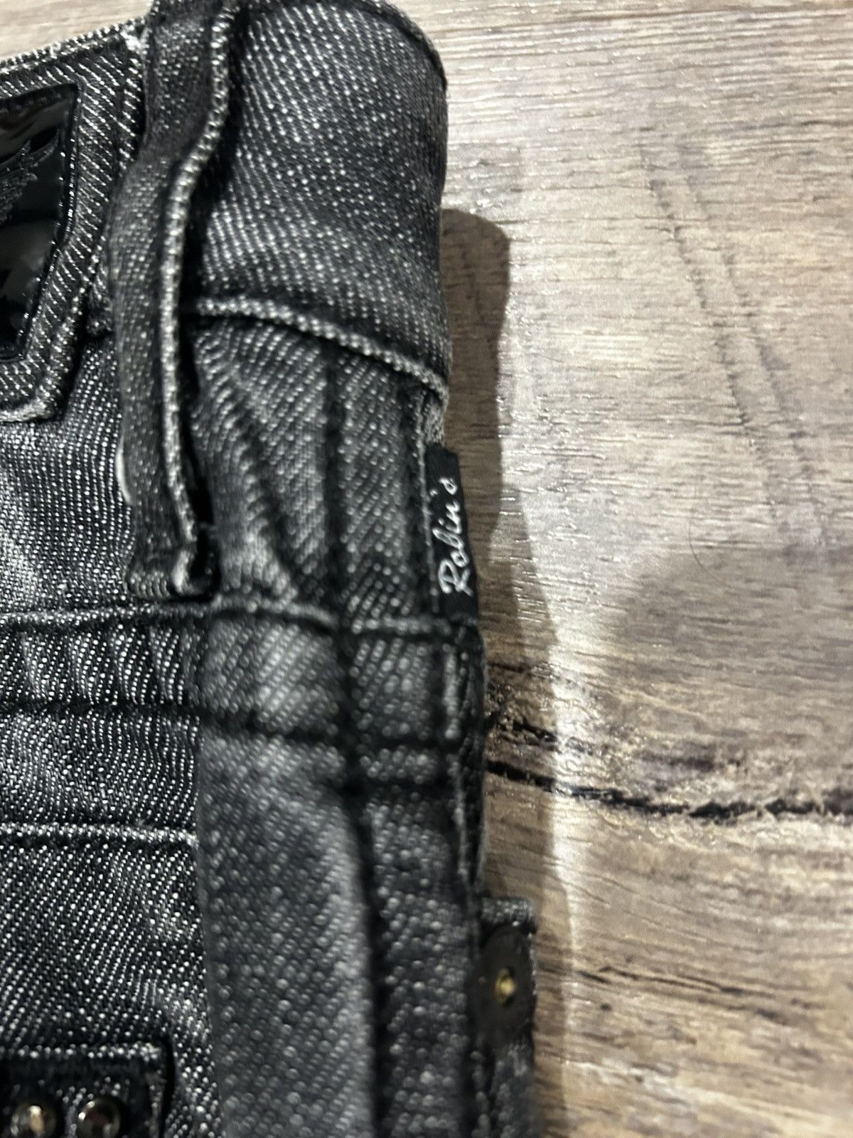 Robins Jeans 🔥 Cherokee Wash Straight Jeans with Custom Crystals 🔥 Size US 40 / EU 56 - 6 Thumbnail