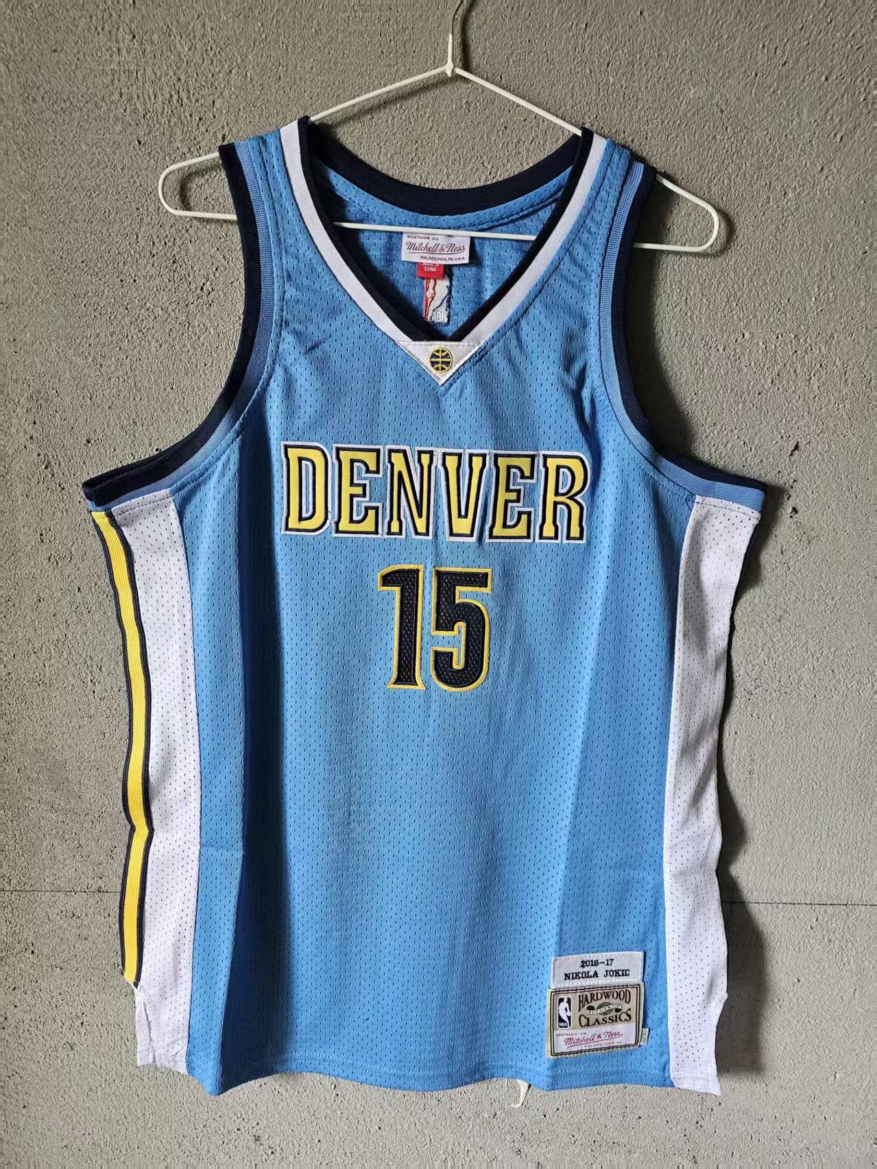 NBA Nikola Jokić Jersey Denver Nuggets 15 Double Stitched Size US XXL / EU 58 / 5 - 2 Thumbnail