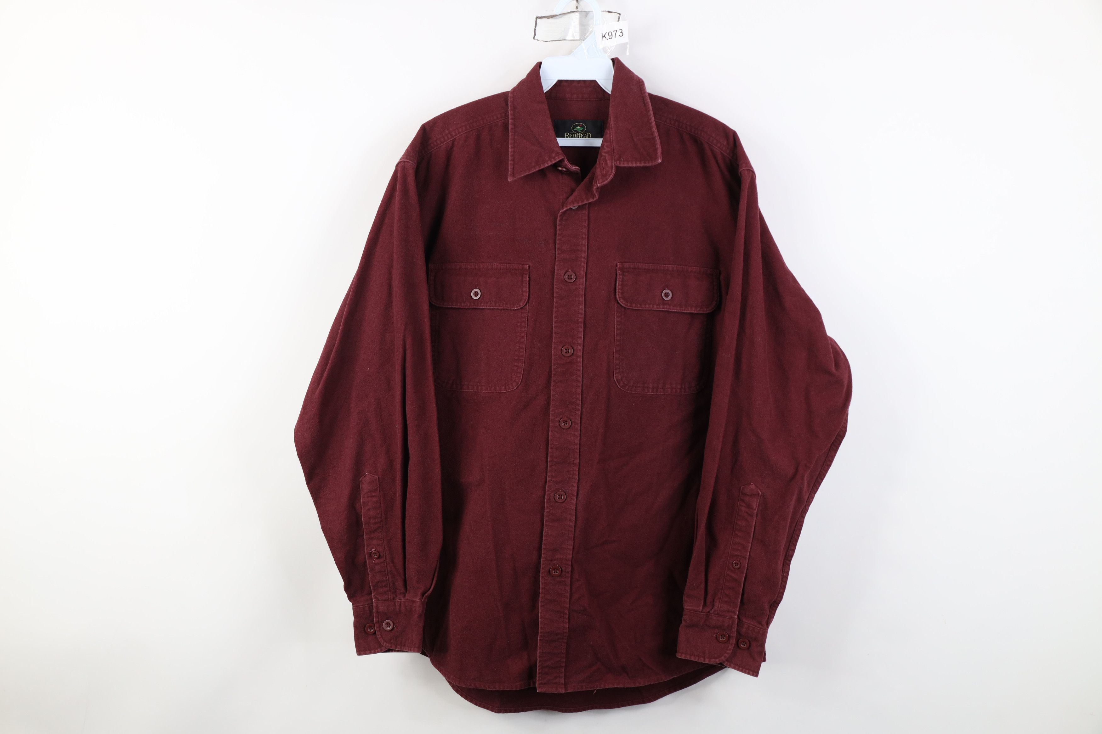 Vintage Vintage 90s Streetwear Heavyweight Chamois Button Shirt Size US M / EU 48-50 / 2 - 1 Thumbnail