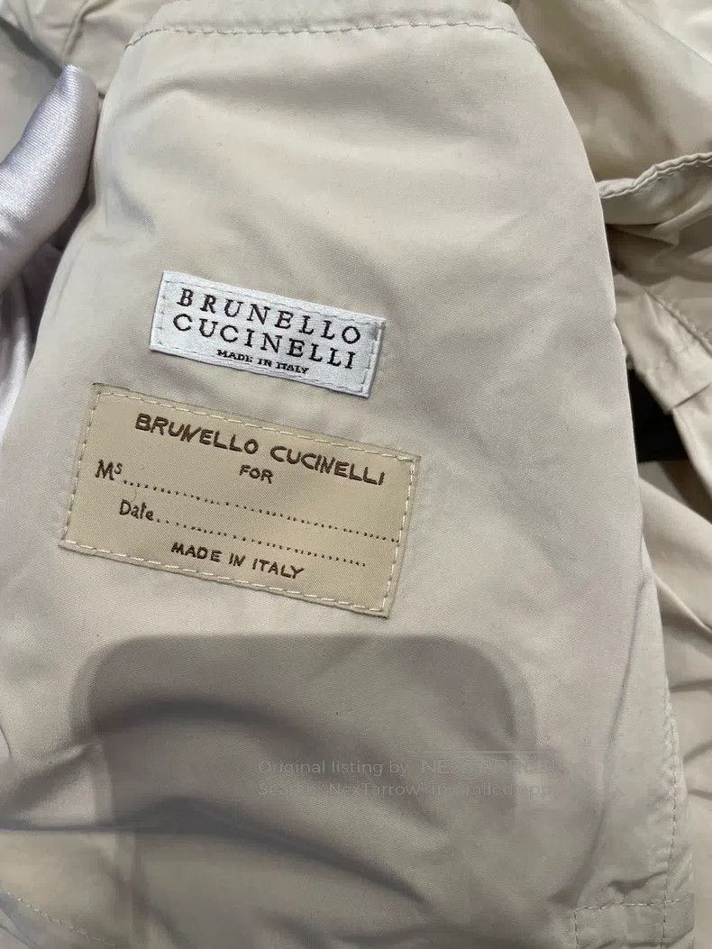Brunello Cucinelli Brunello Cucinelli Beige Polyester Hooded Jacket Size US S / EU 44-46 / 1 - 6 Thumbnail