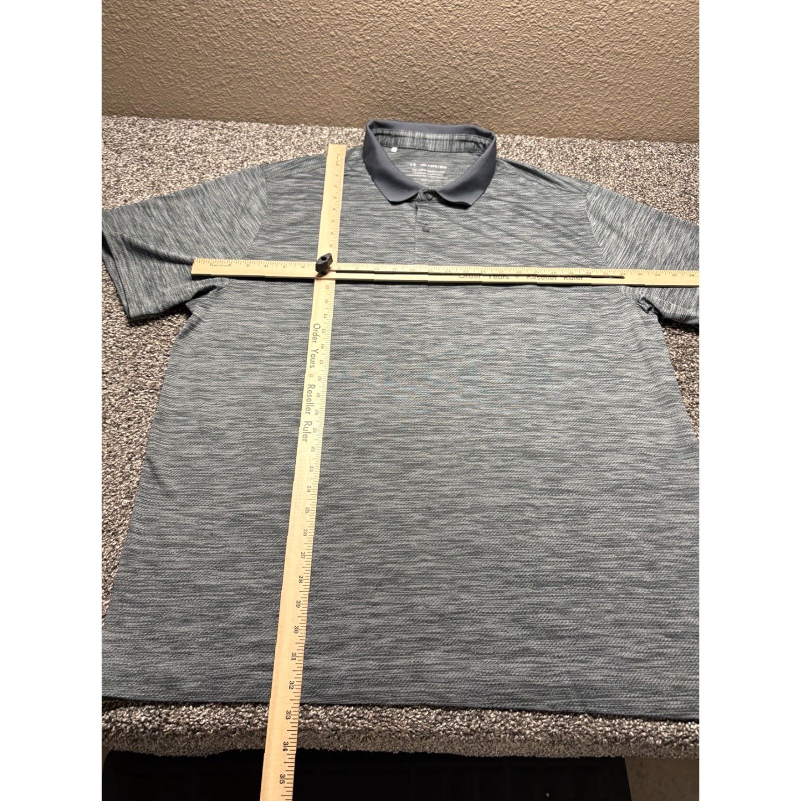 Under Armour Under Armour Polo Shirt Mens 3XL Gray Heather Short Sleeve Golf Sports Casual Quarter Button Collared Shirt Size US XXL / EU 58 / 5 - 4 Thumbnail