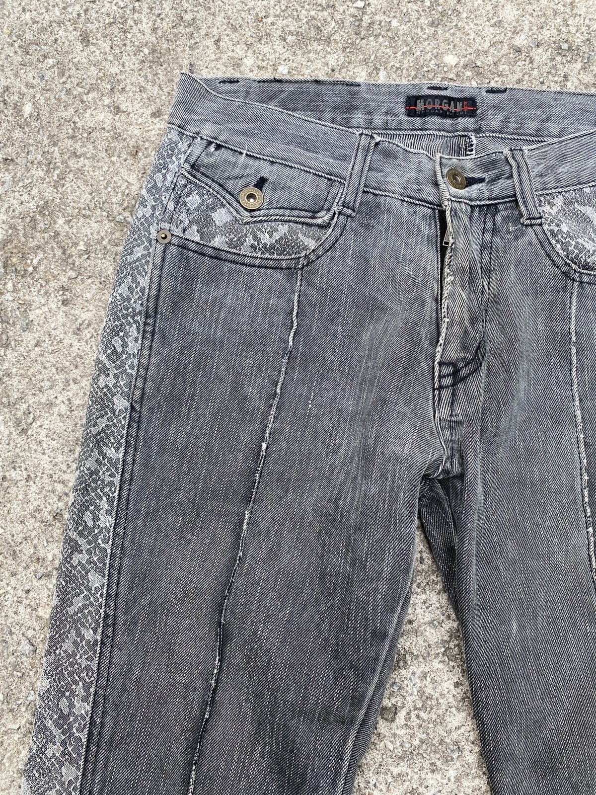 Japanese Brand × Morgan Homme × Tornado Mart 1990s - Morgan Homme Hybrid Design Flare Denim Size US 30 / EU 46 - 10 Thumbnail