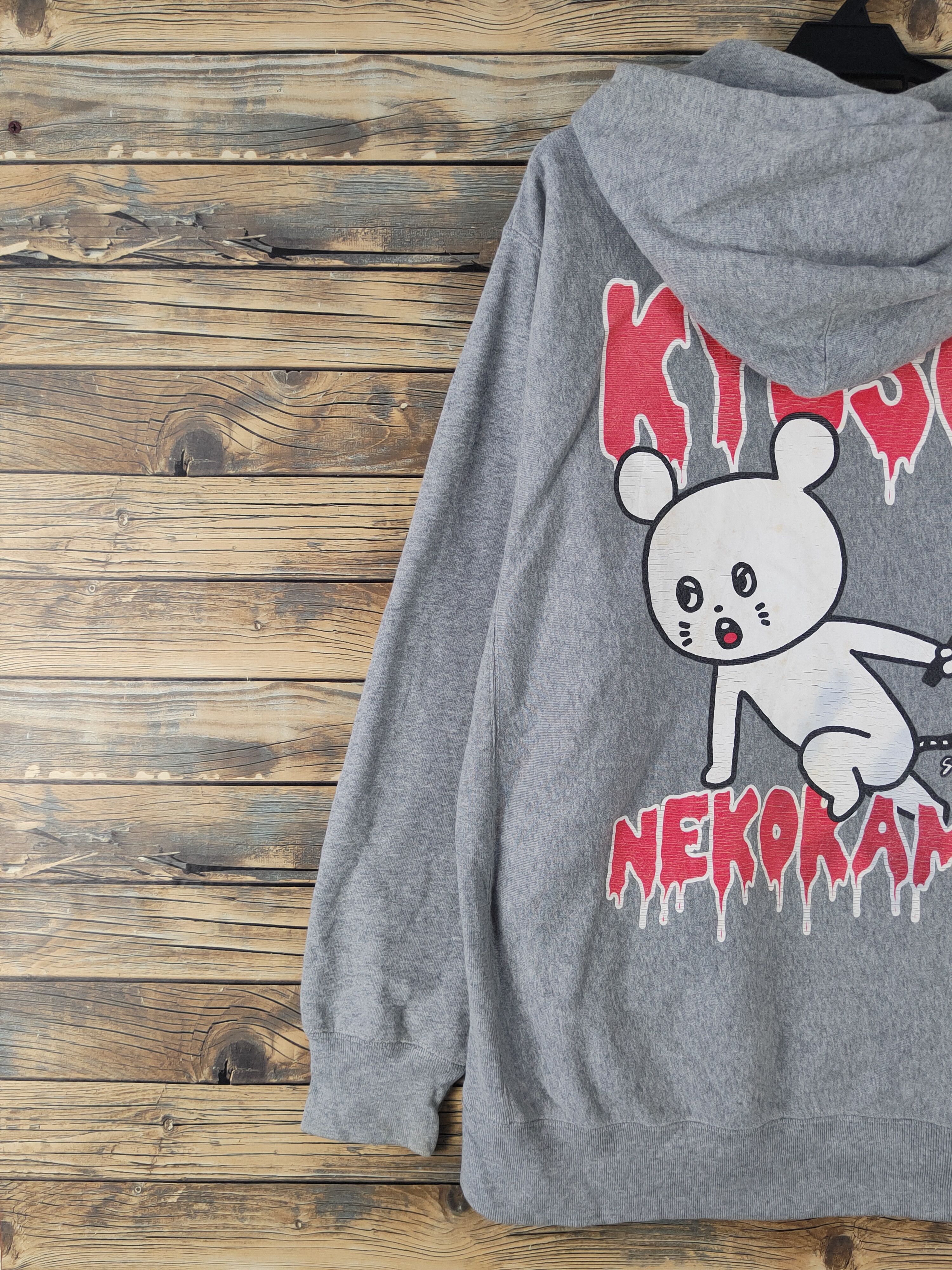 Anime DL KYUSO NEKOKAMI ANIMA Gray Hoodie Sweatshirts #2073 Size US XL / EU 56 / 4 - 10 Thumbnail