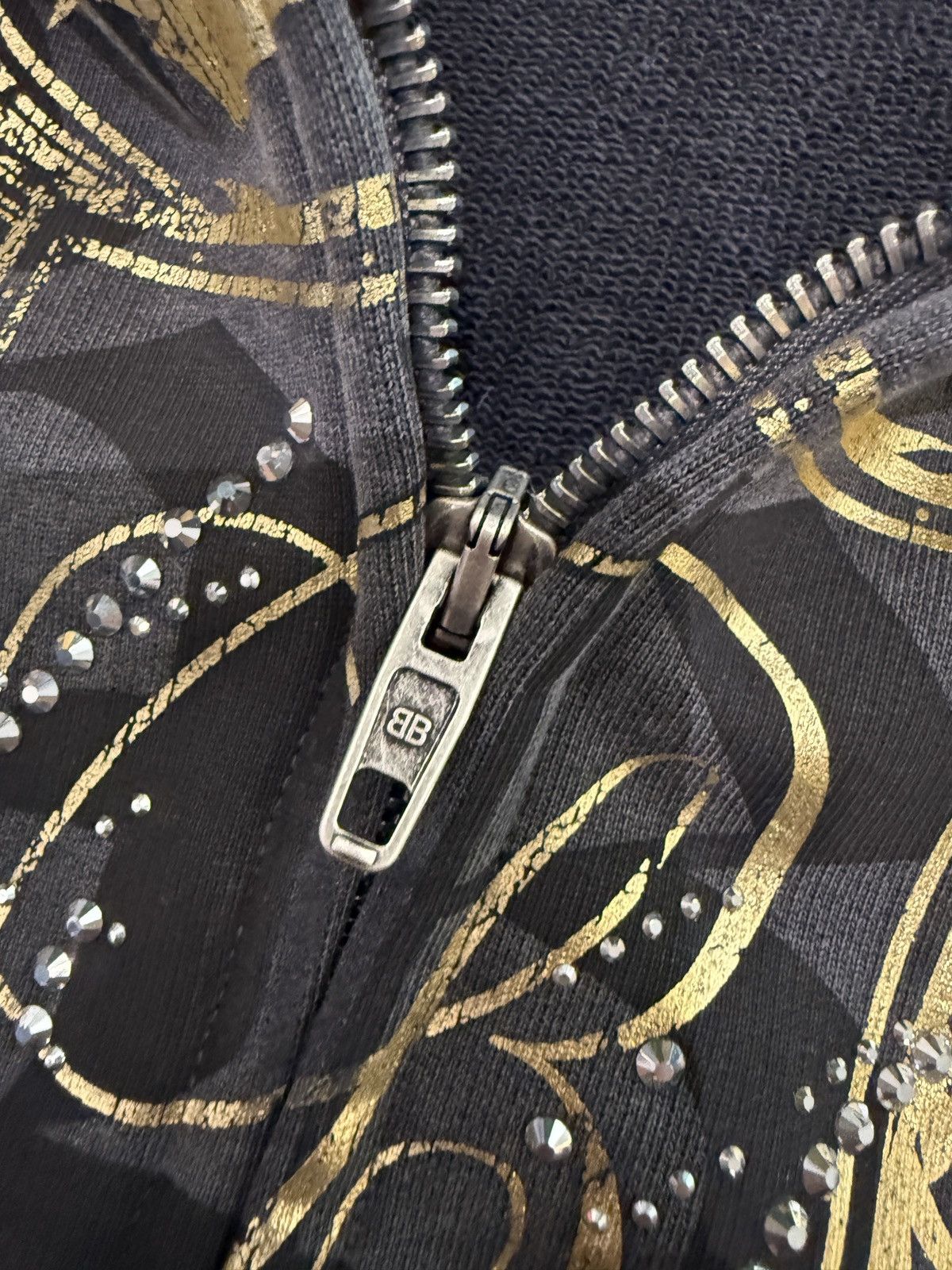 Balenciaga Balenciaga Gold Tacky Embellished Zip Up Size US L / EU 52-54 / 3 - 3 Thumbnail