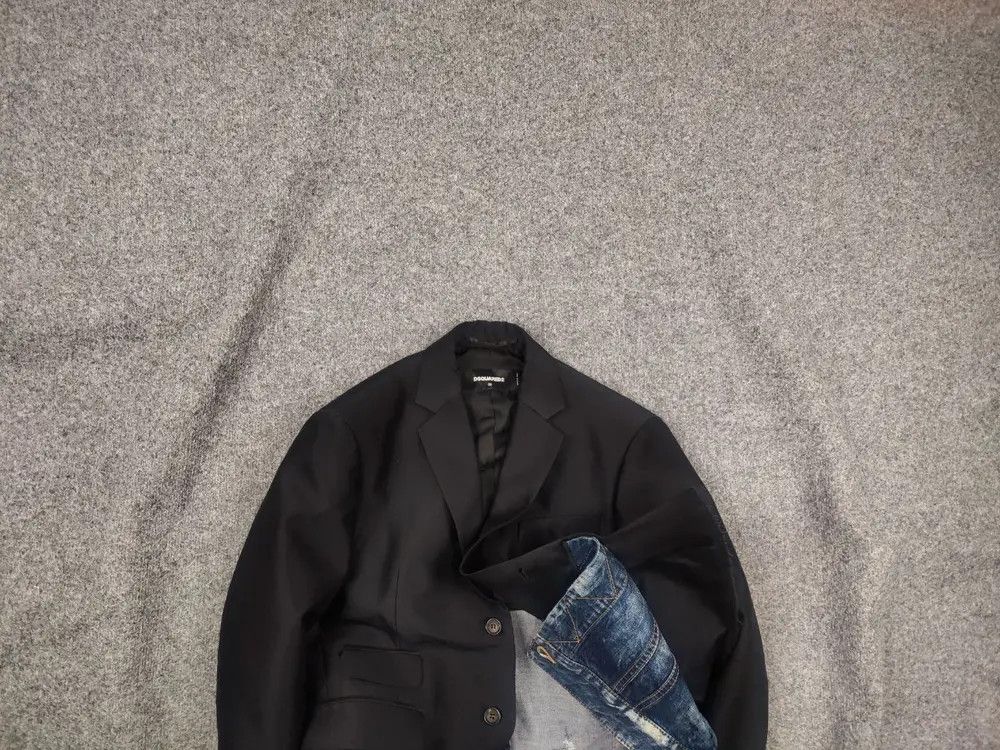 Dsquared2 Rare Dsquared2 AW17 Layered Blazer Distressed Denim Jacket Size US M / EU 48-50 / 2 - 1 Thumbnail