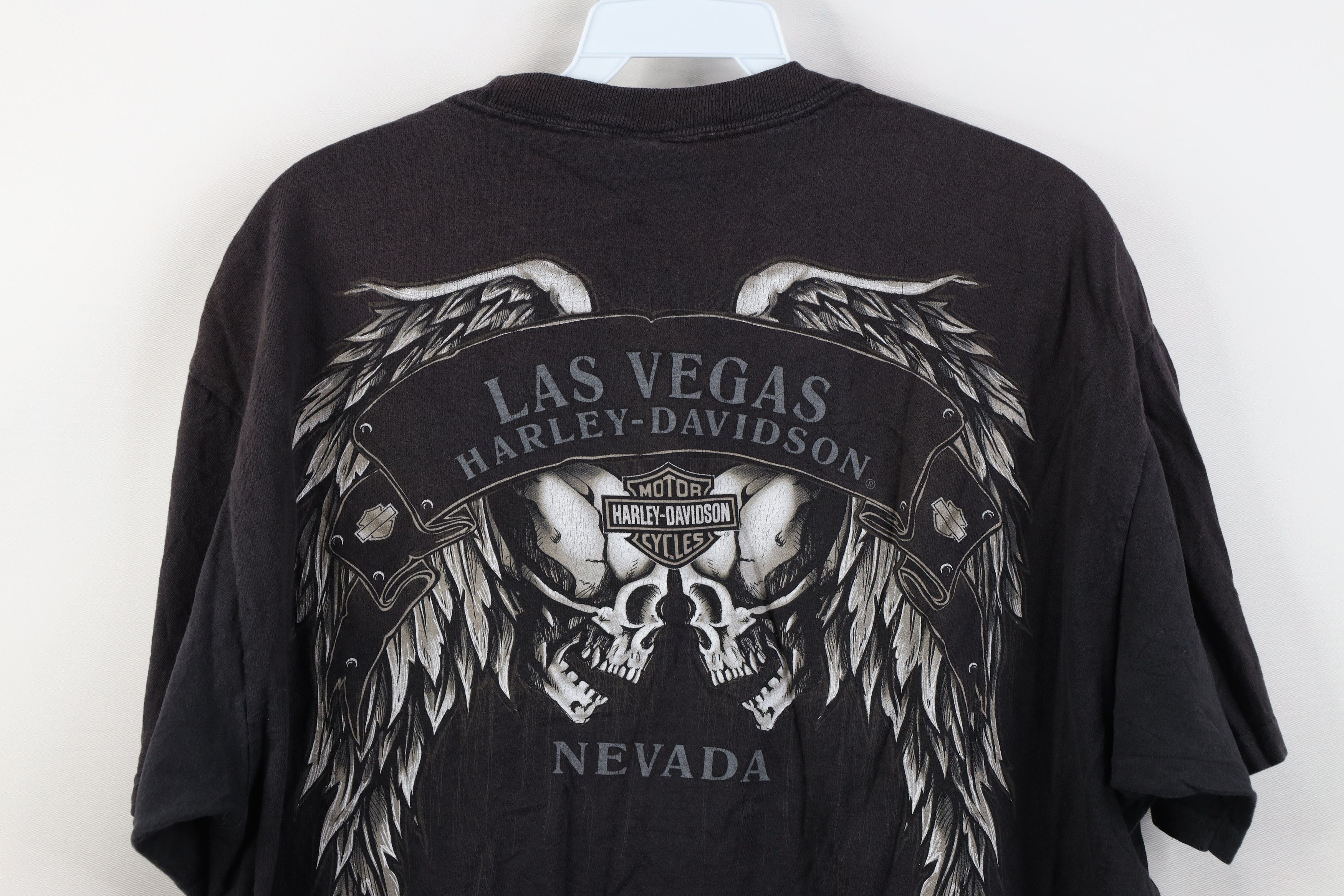 Harley Davidson Vintage Y2K Harley Davidson Eagle Wings Skull T-Shirt Black Size US L / EU 52-54 / 3 - 14 Thumbnail