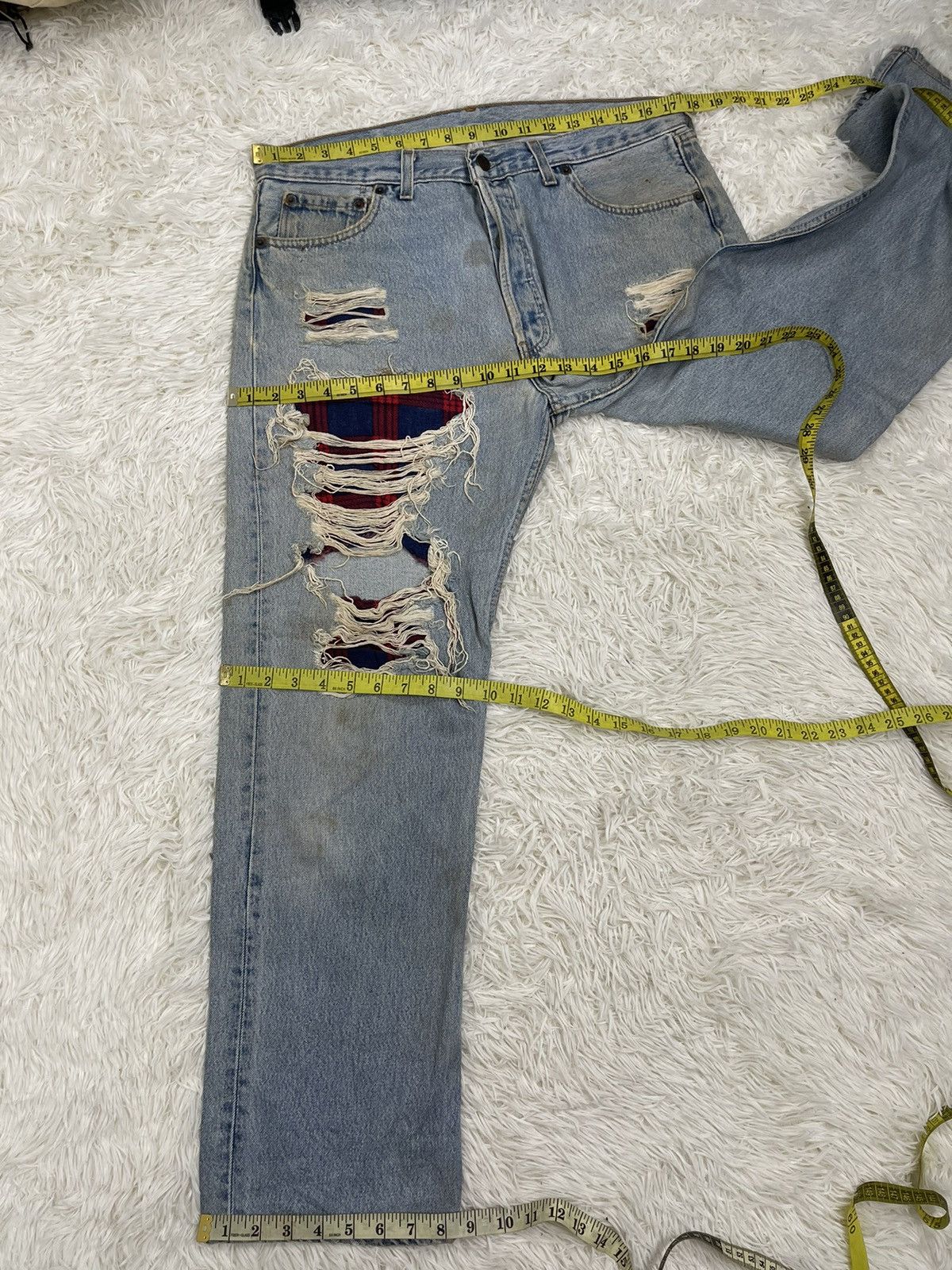Levi's Custom distressed jeans Fashion Style Size US 35 - 17 Thumbnail