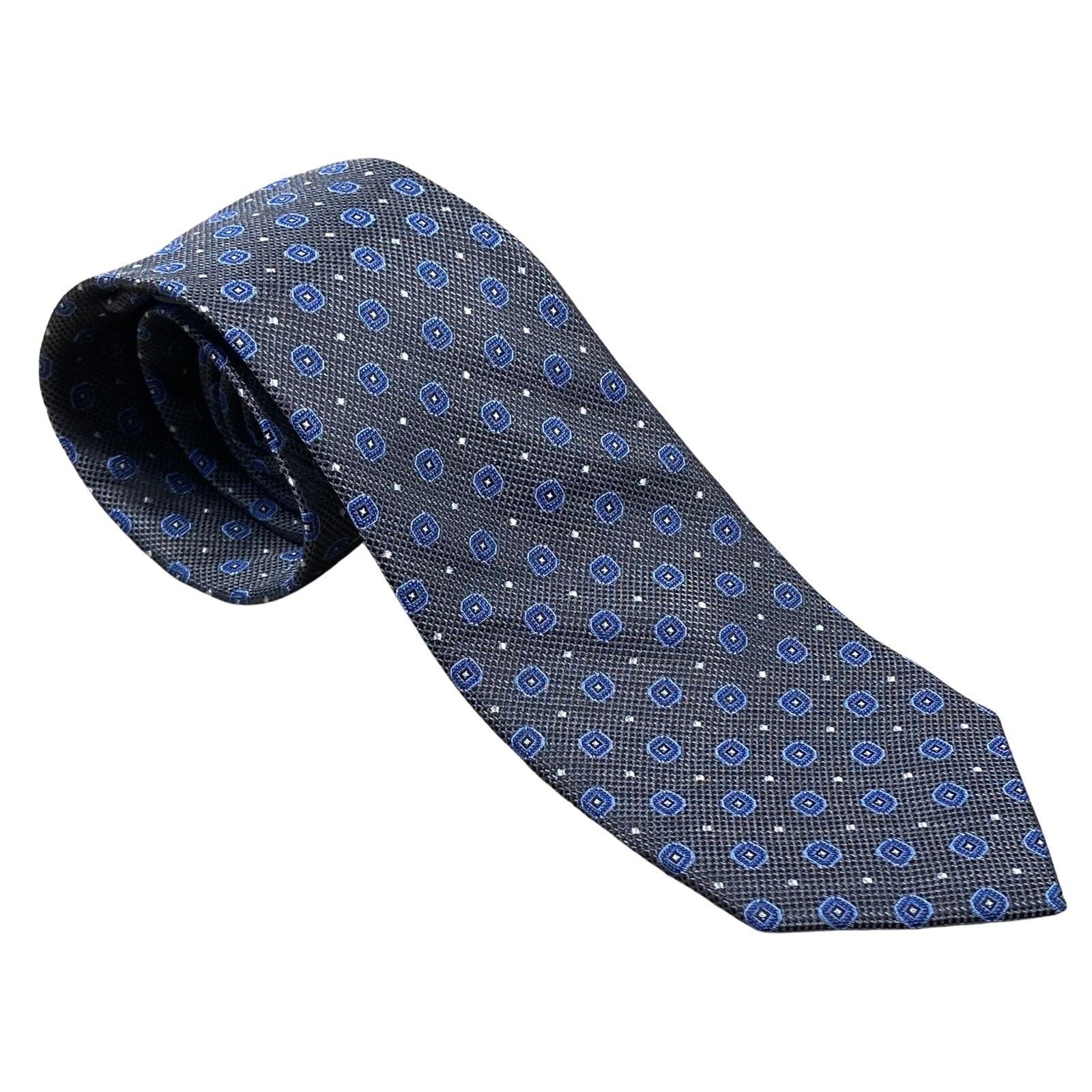 Pronto Uomo Pronto Uomo Platinum Mens Tie Geometric 100% Silk 60x3 Size ONE SIZE - 1 Thumbnail