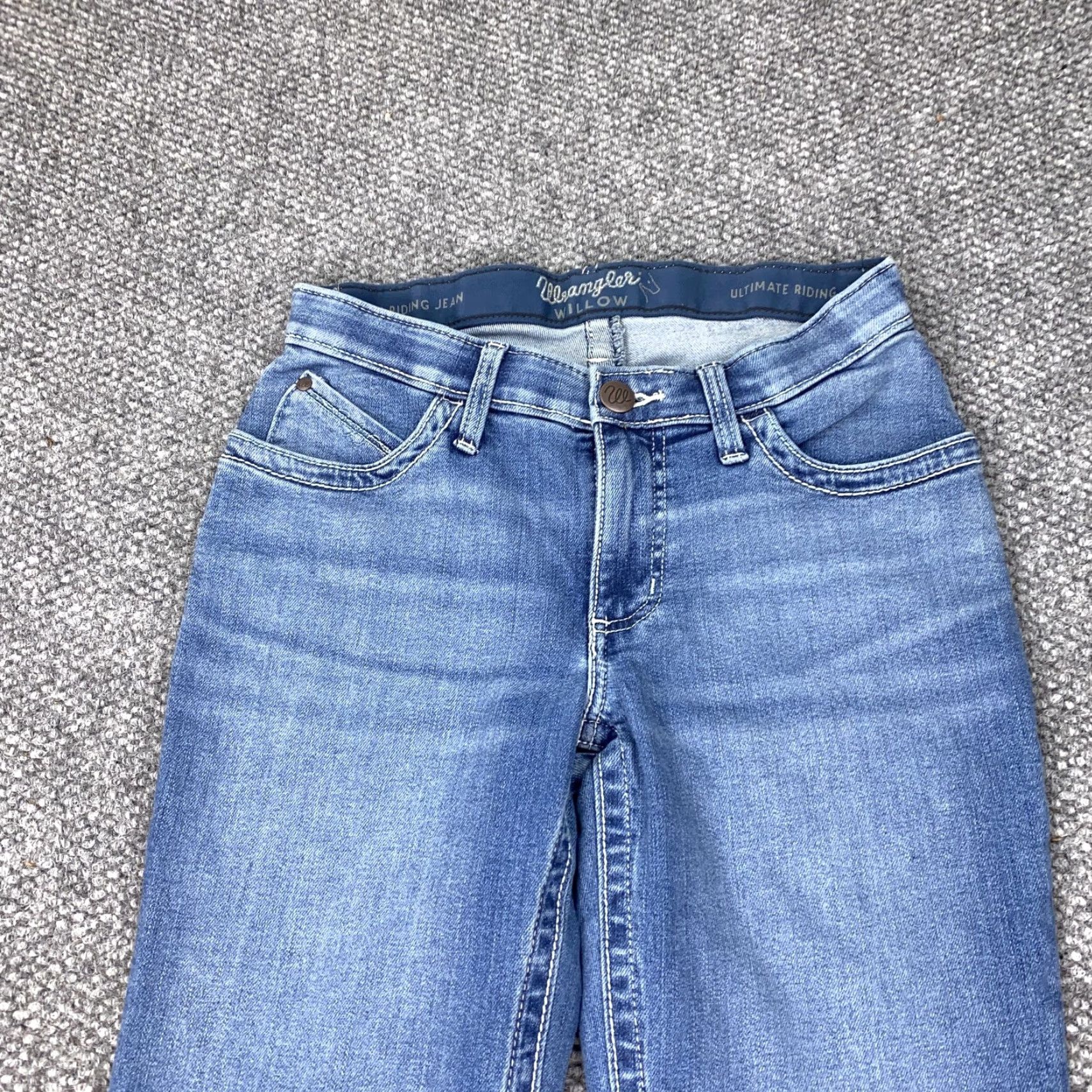 Wrangler Womens Wrangler Jeans 3x34 Ultimate Riding Jean Willow Bootcut Low Rise WRW60GR Size 26" / US 2 / IT 38 - 2 Thumbnail